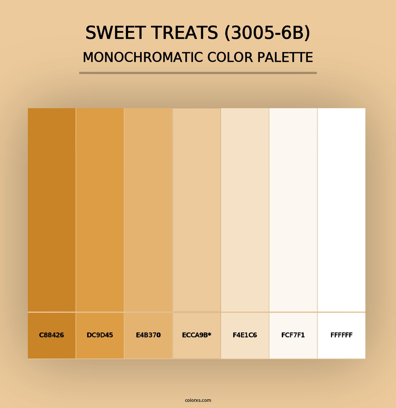 Sweet Treats (3005-6B) - Monochromatic Color Palette