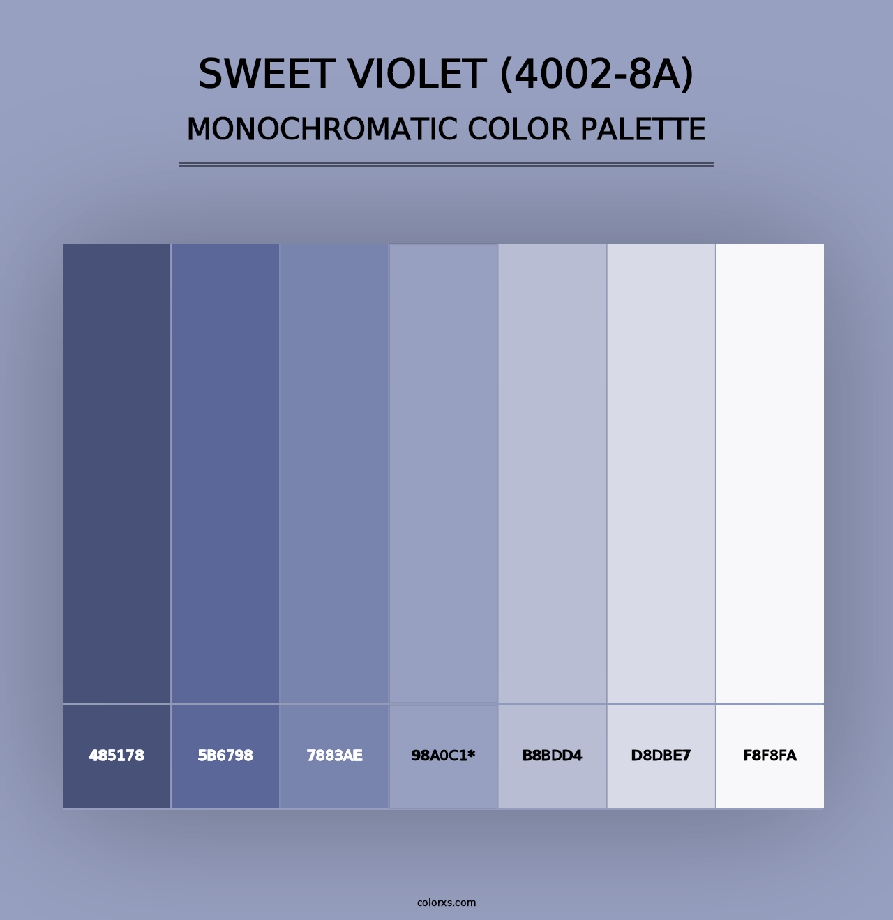 Sweet Violet (4002-8A) - Monochromatic Color Palette