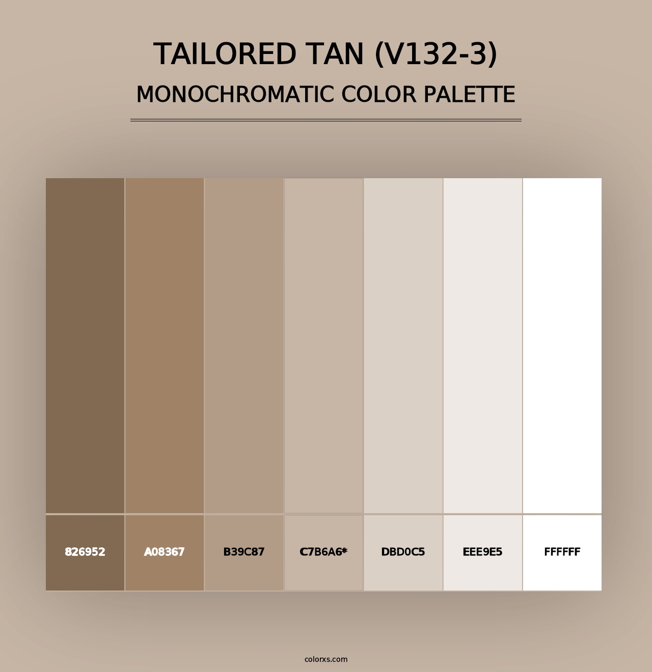 Tailored Tan (V132-3) - Monochromatic Color Palette