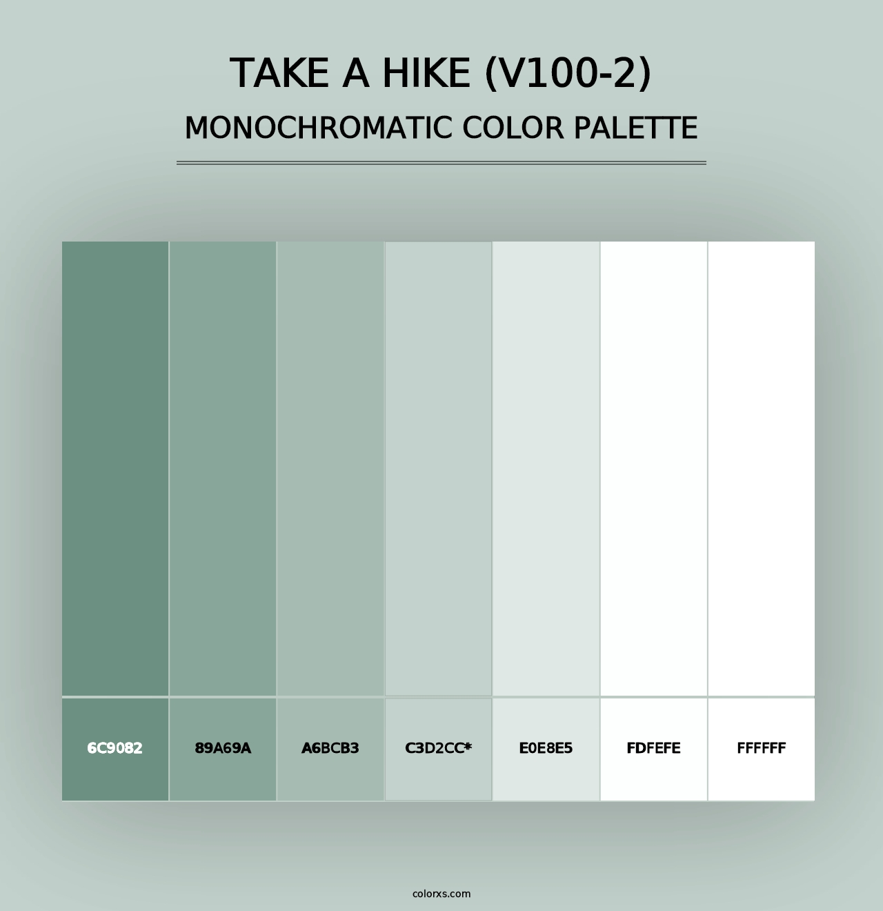 Take a Hike (V100-2) - Monochromatic Color Palette