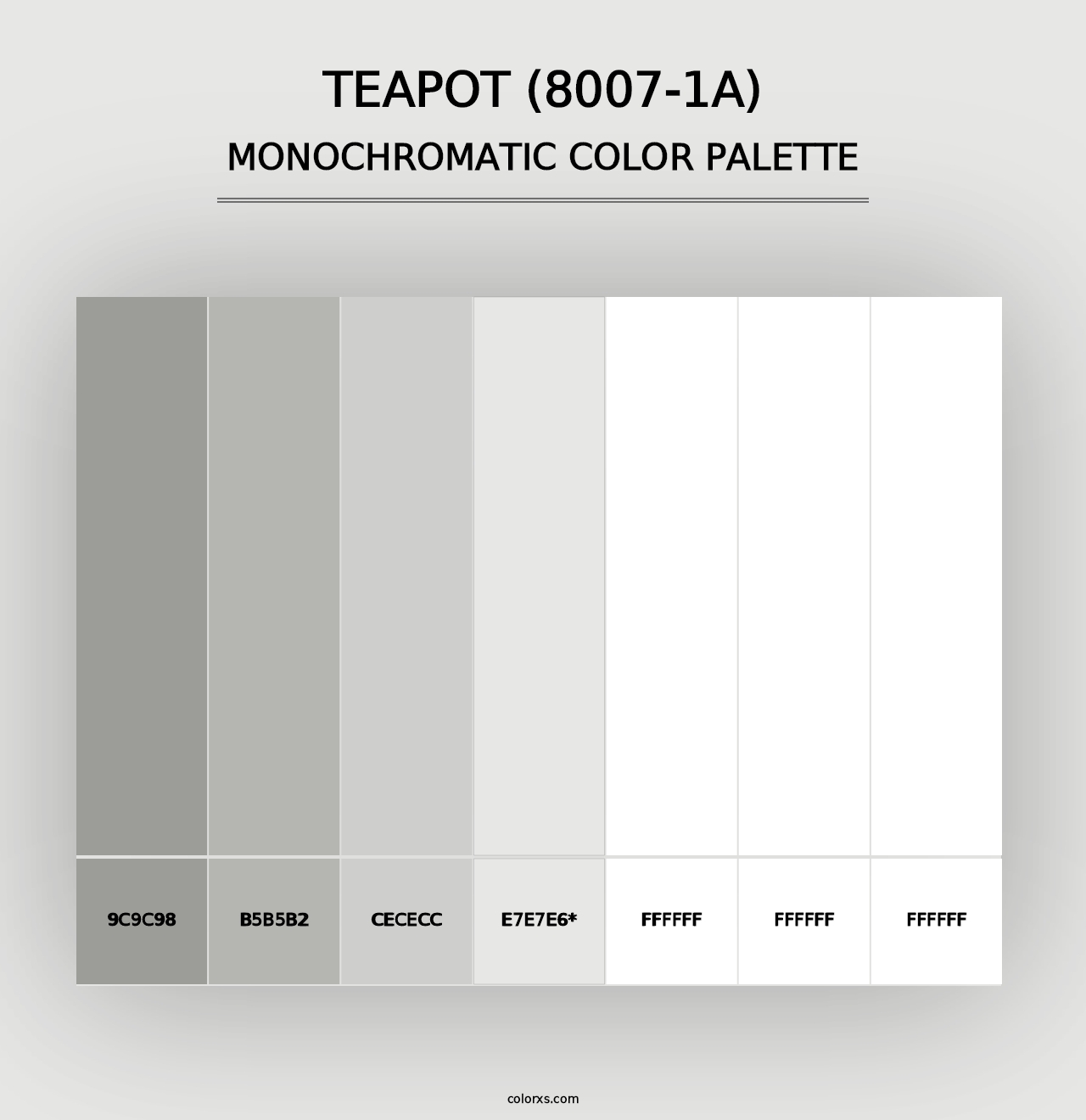 Teapot (8007-1A) - Monochromatic Color Palette