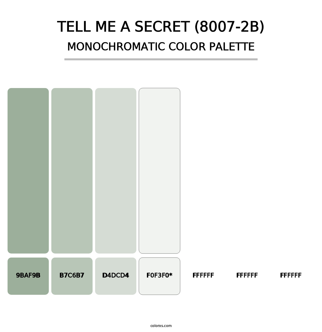 Tell Me a Secret (8007-2B) - Monochromatic Color Palette