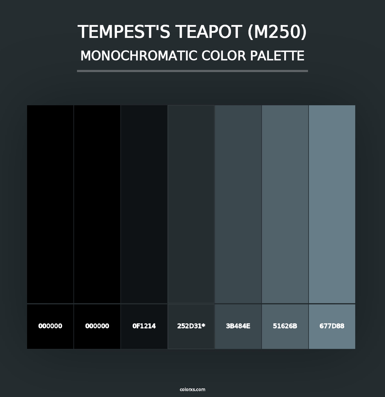 Tempest's Teapot (M250) - Monochromatic Color Palette