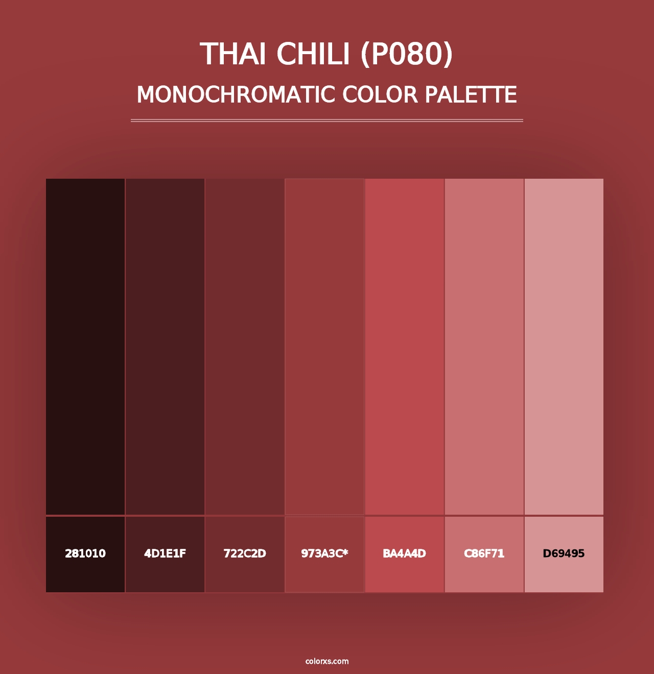 Thai Chili (P080) - Monochromatic Color Palette