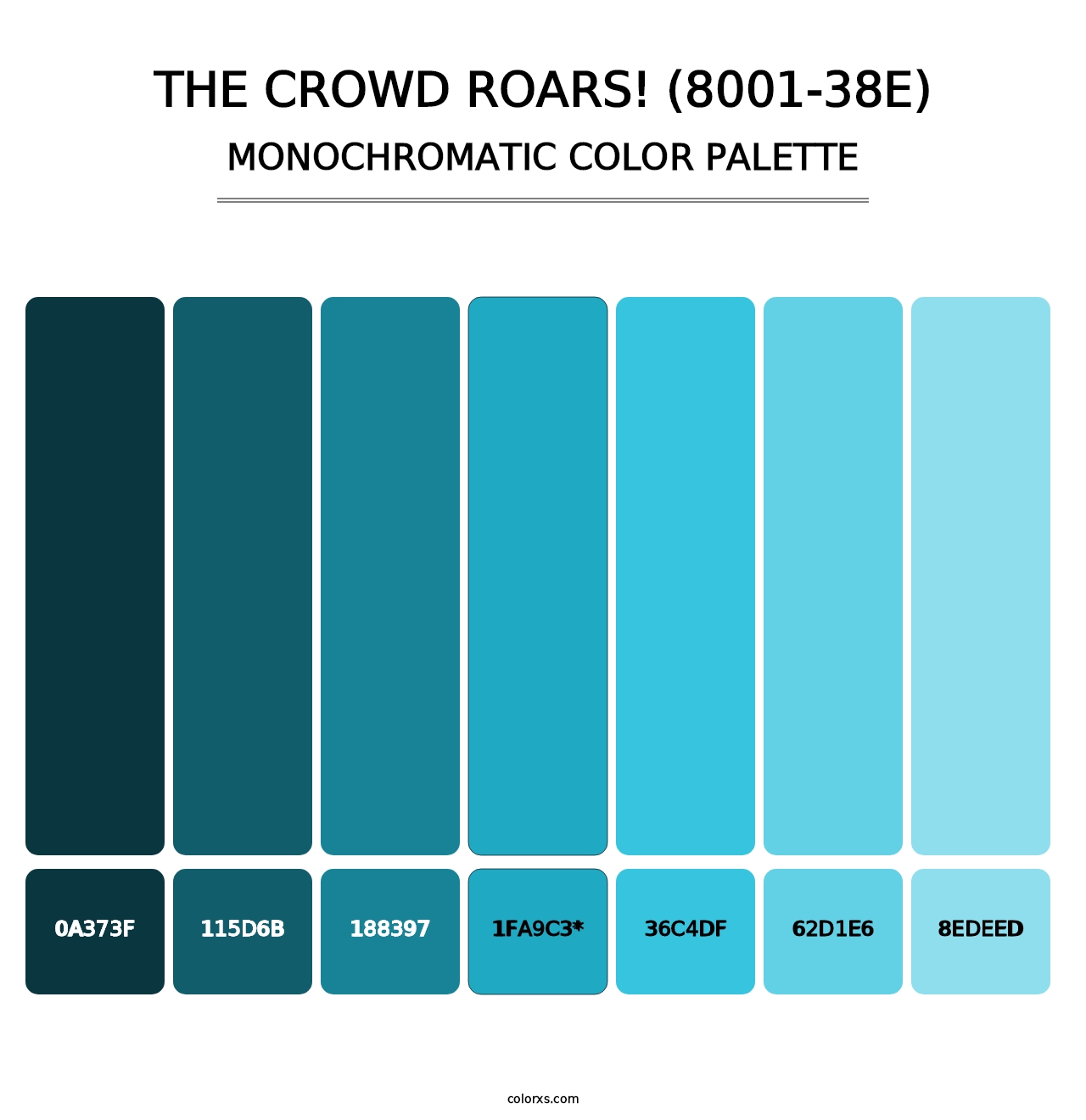 The Crowd Roars! (8001-38E) - Monochromatic Color Palette