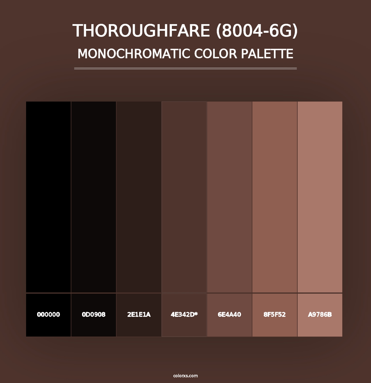 Thoroughfare (8004-6G) - Monochromatic Color Palette