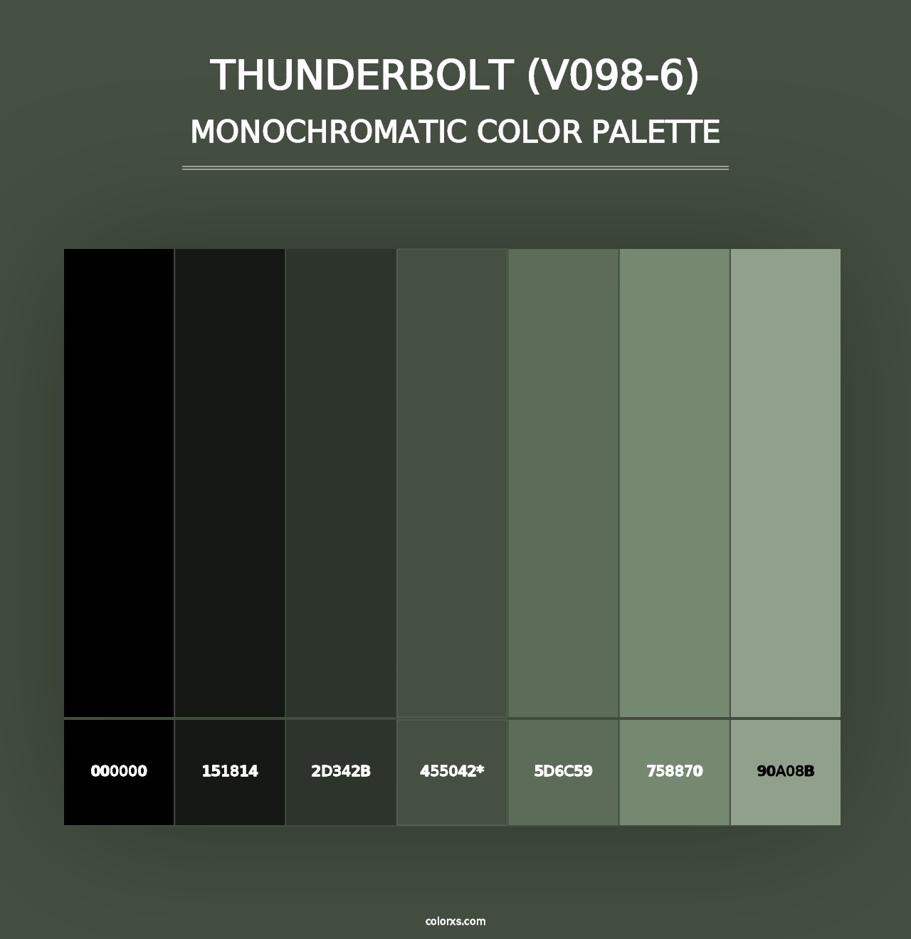 Thunderbolt (V098-6) - Monochromatic Color Palette