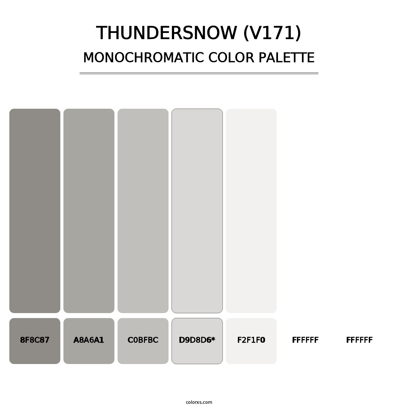 Thundersnow (V171) - Monochromatic Color Palette