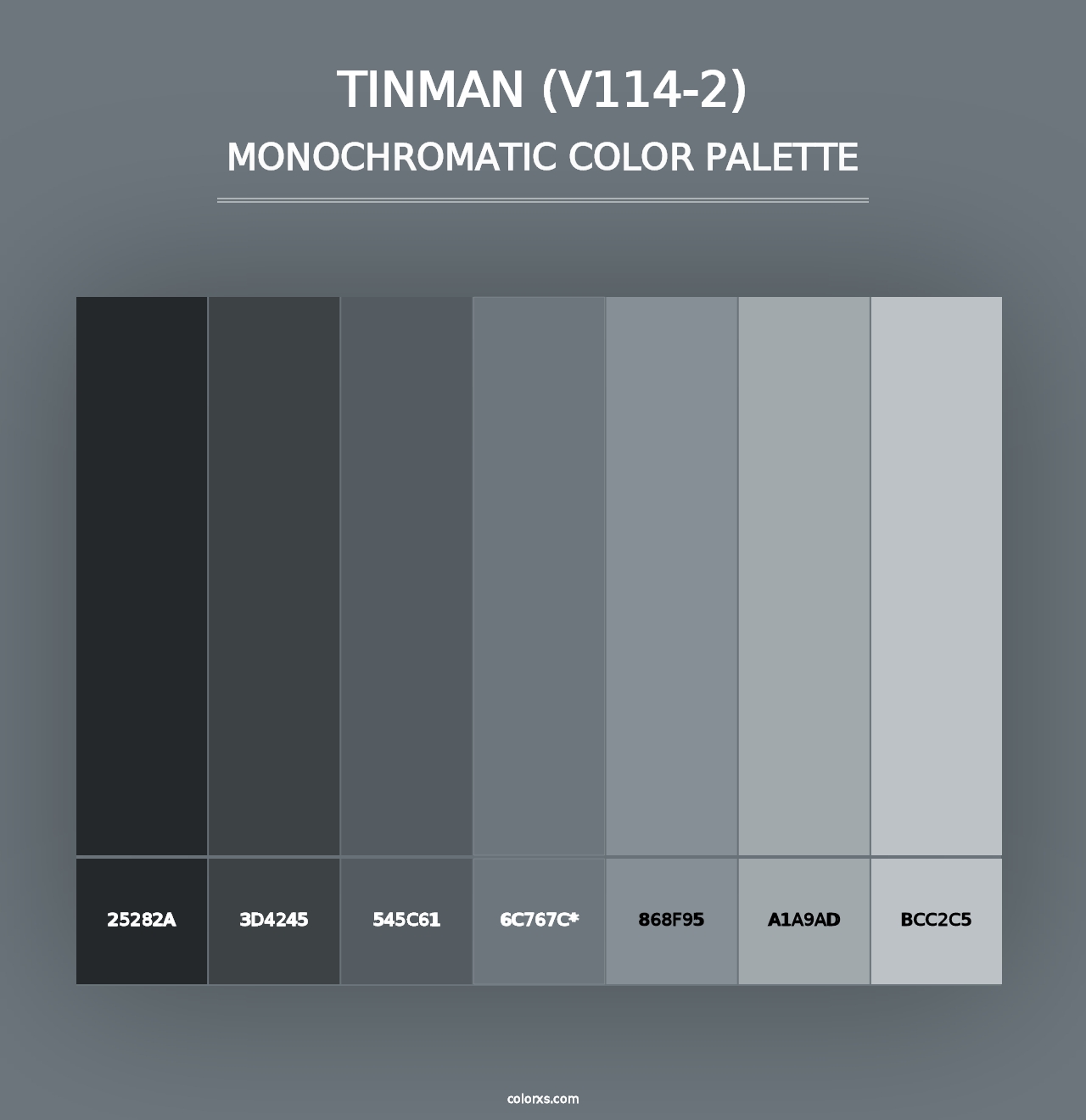 Tinman (V114-2) - Monochromatic Color Palette