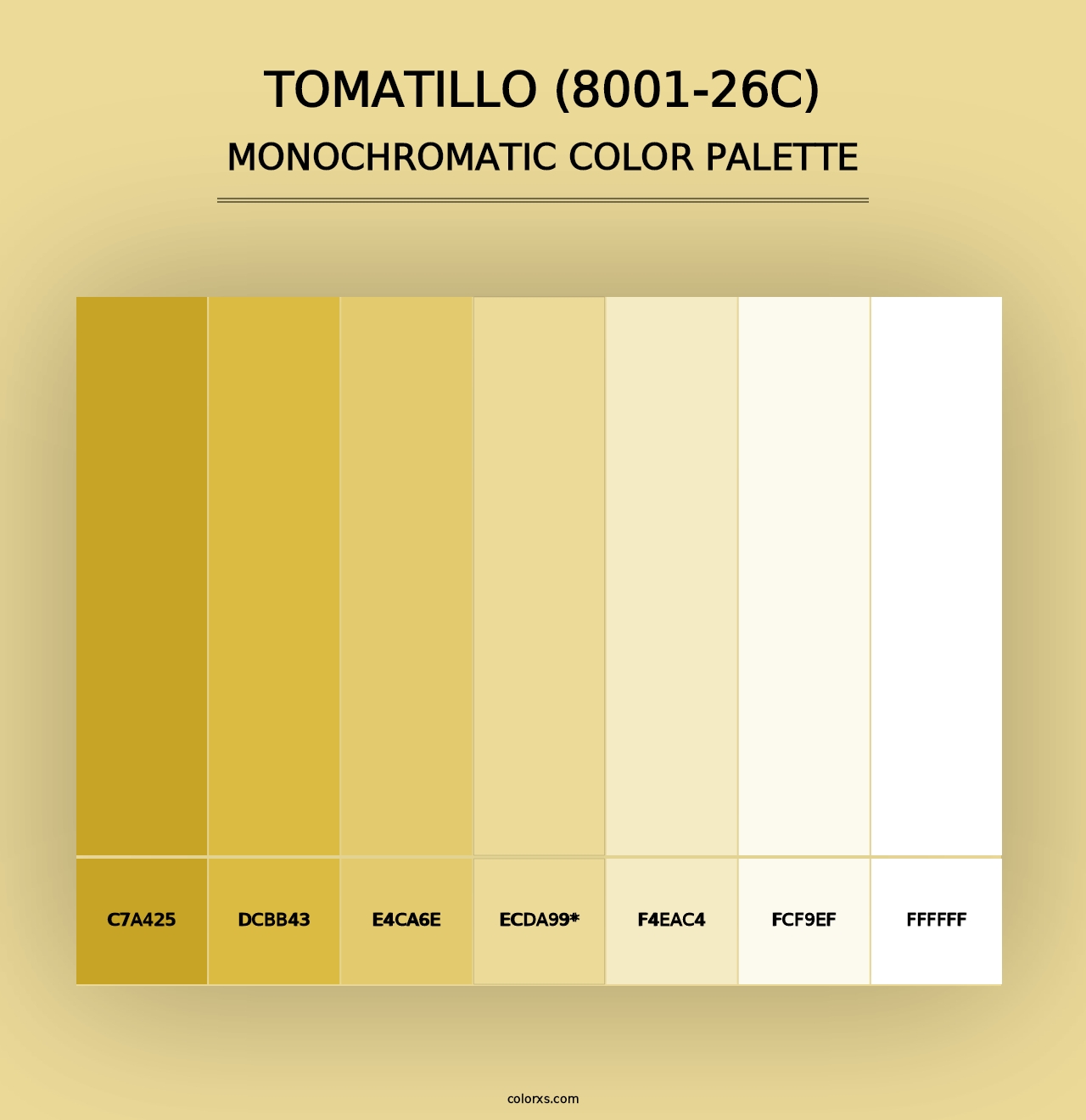 Tomatillo (8001-26C) - Monochromatic Color Palette