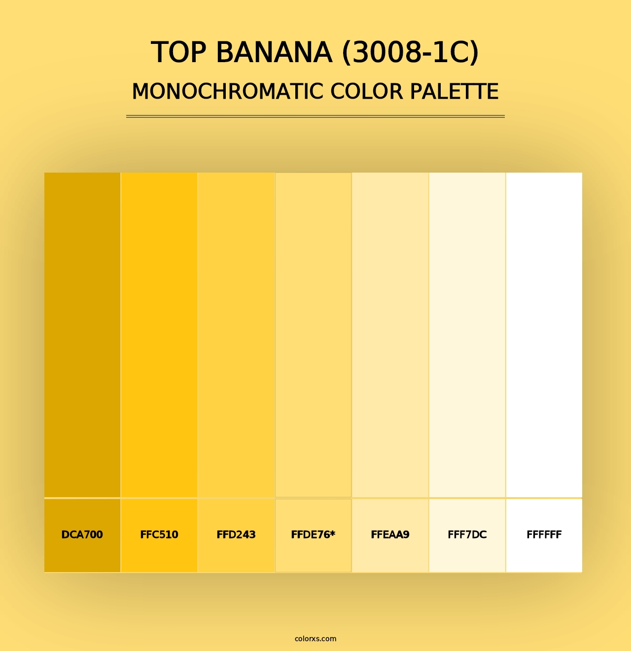 Top Banana (3008-1C) - Monochromatic Color Palette