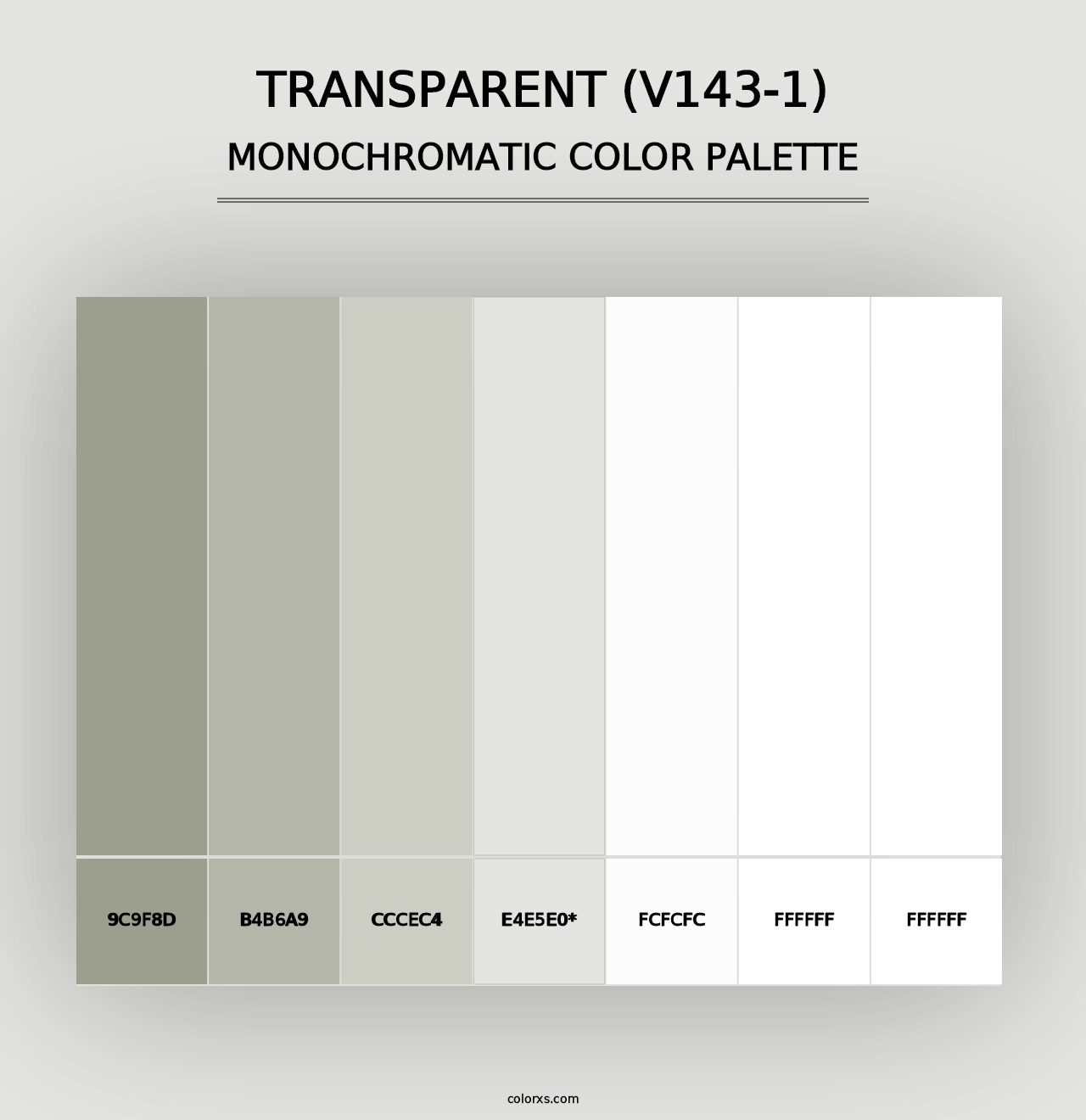 Transparent (V143-1) - Monochromatic Color Palette