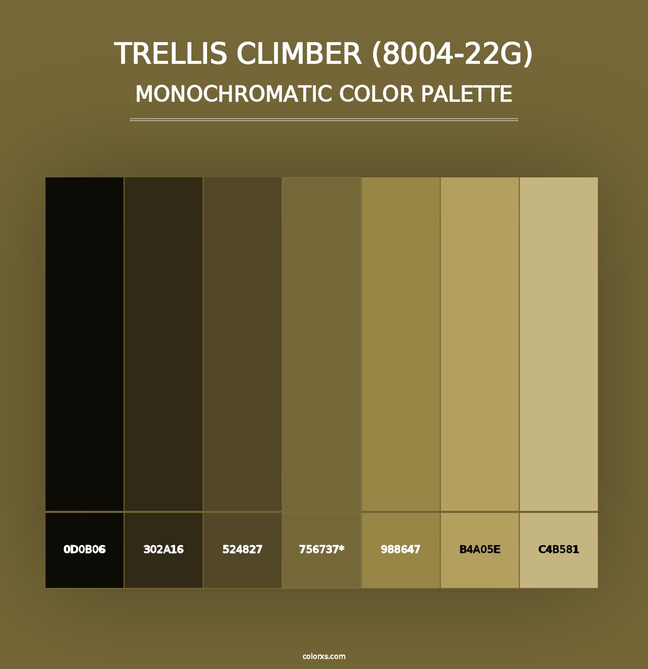 Trellis Climber (8004-22G) - Monochromatic Color Palette