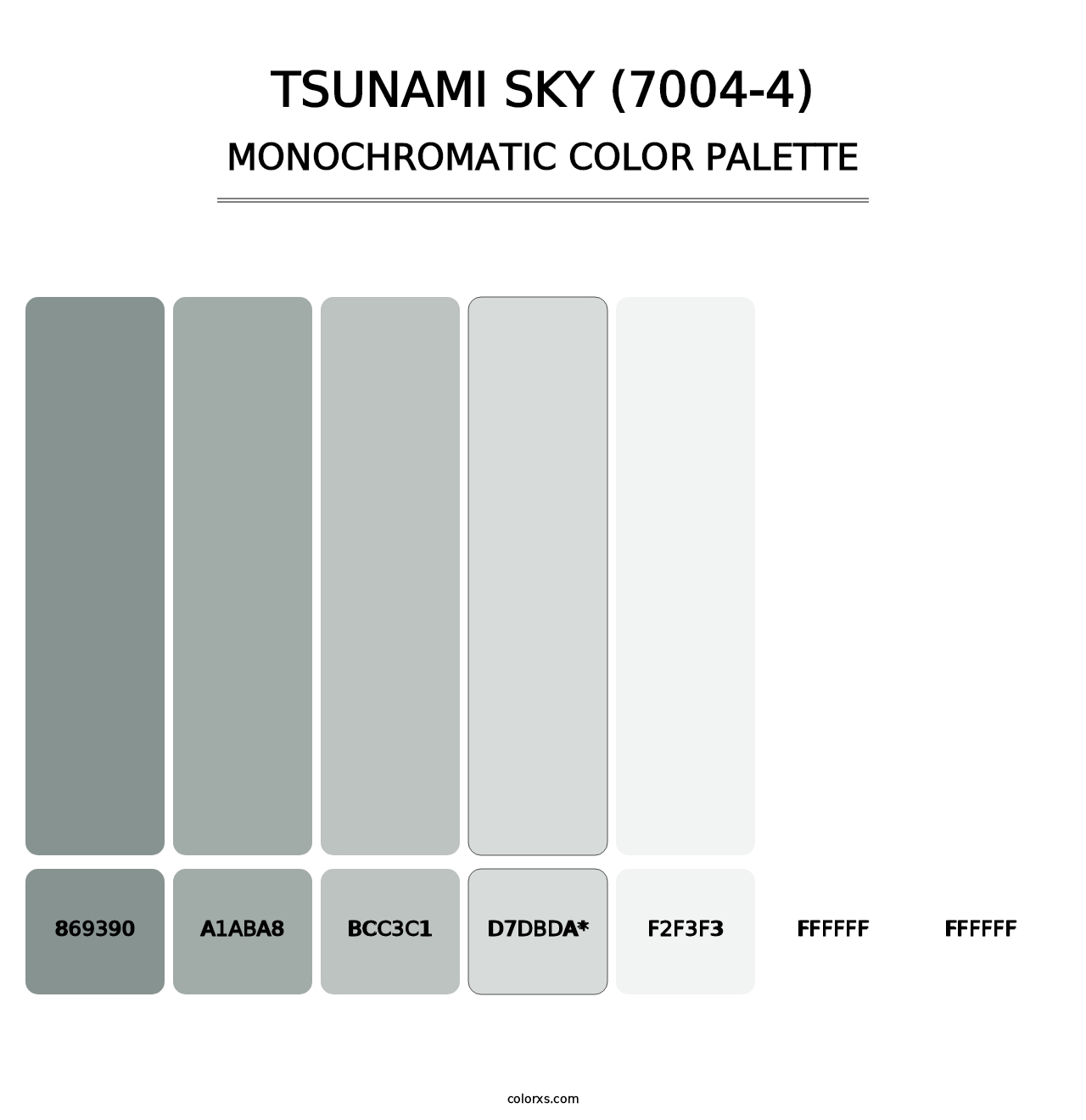 Tsunami Sky (7004-4) - Monochromatic Color Palette