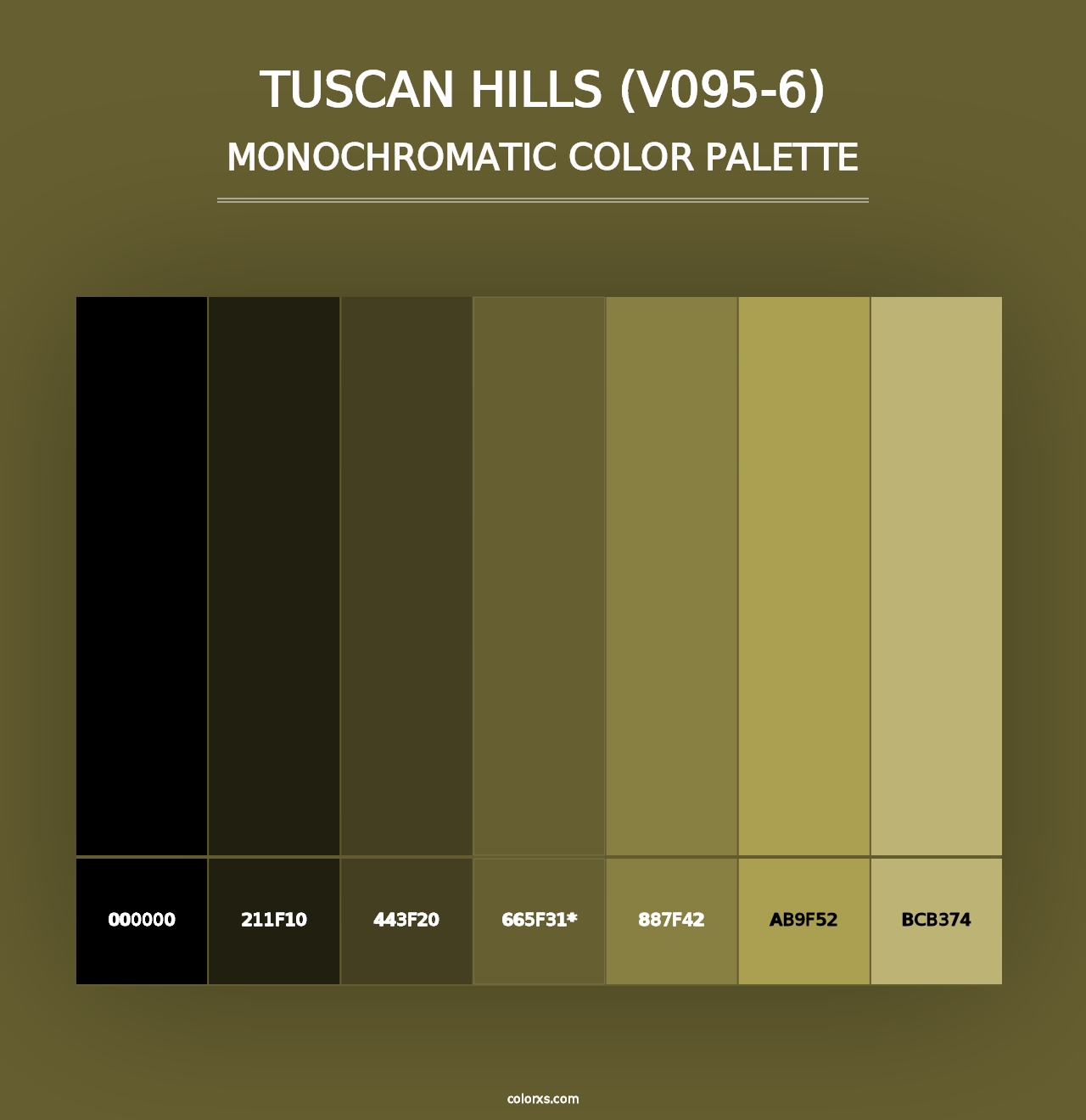 Tuscan Hills (V095-6) - Monochromatic Color Palette