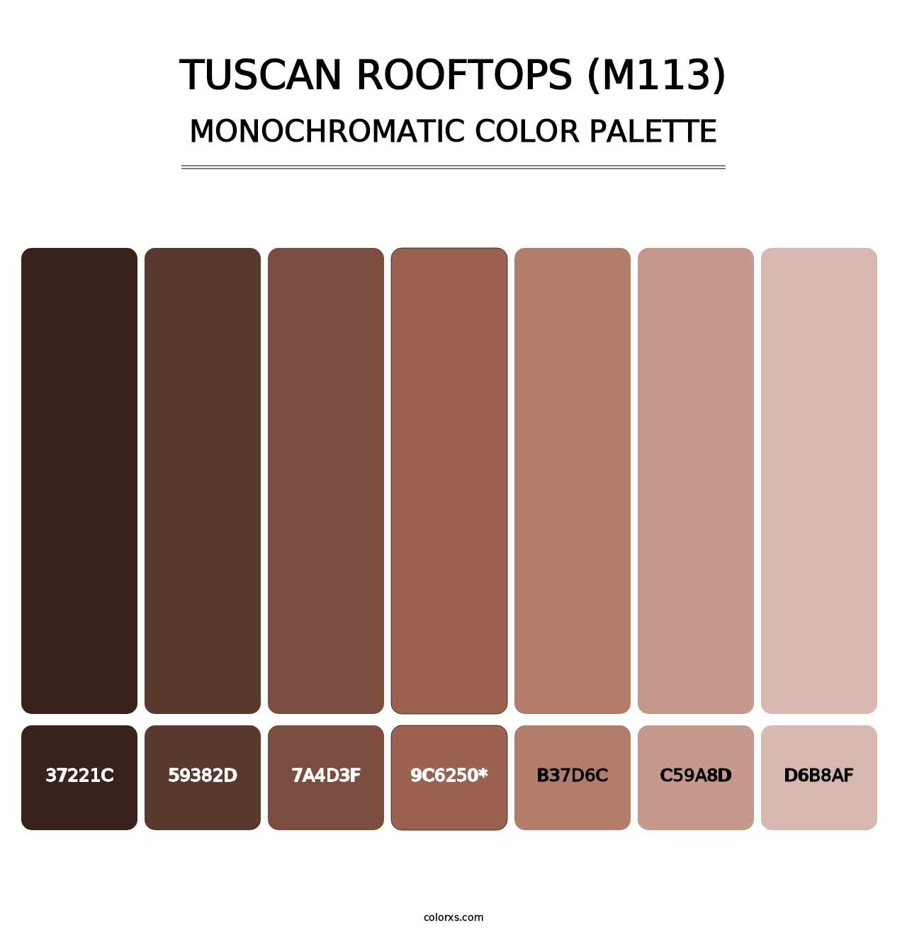 Tuscan Rooftops (M113) - Monochromatic Color Palette