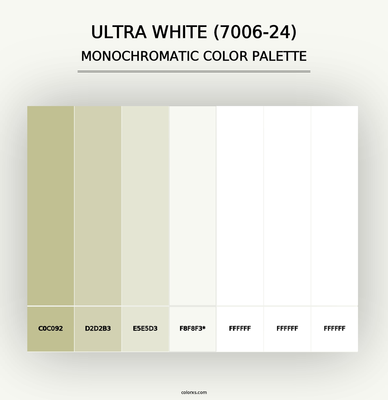 Ultra White (7006-24) - Monochromatic Color Palette