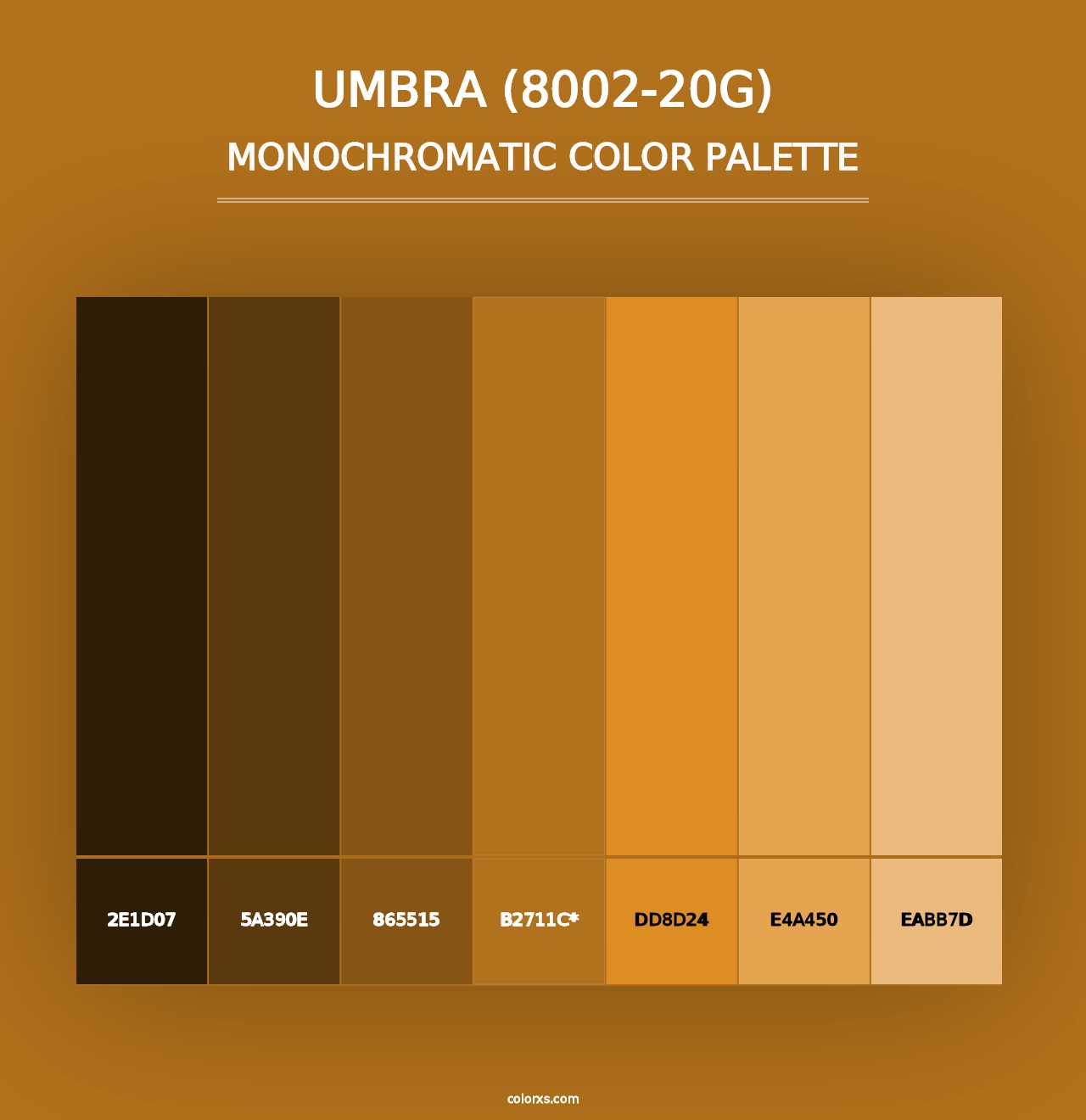 Umbra (8002-20G) - Monochromatic Color Palette