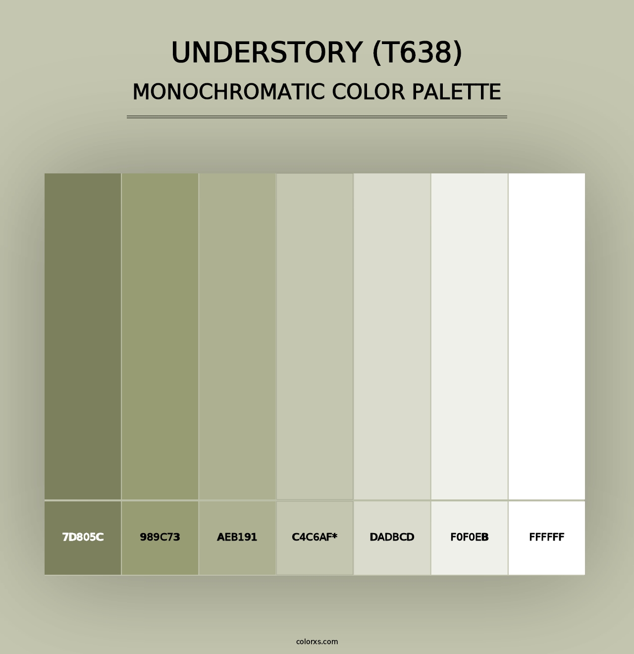 Understory (T638) - Monochromatic Color Palette