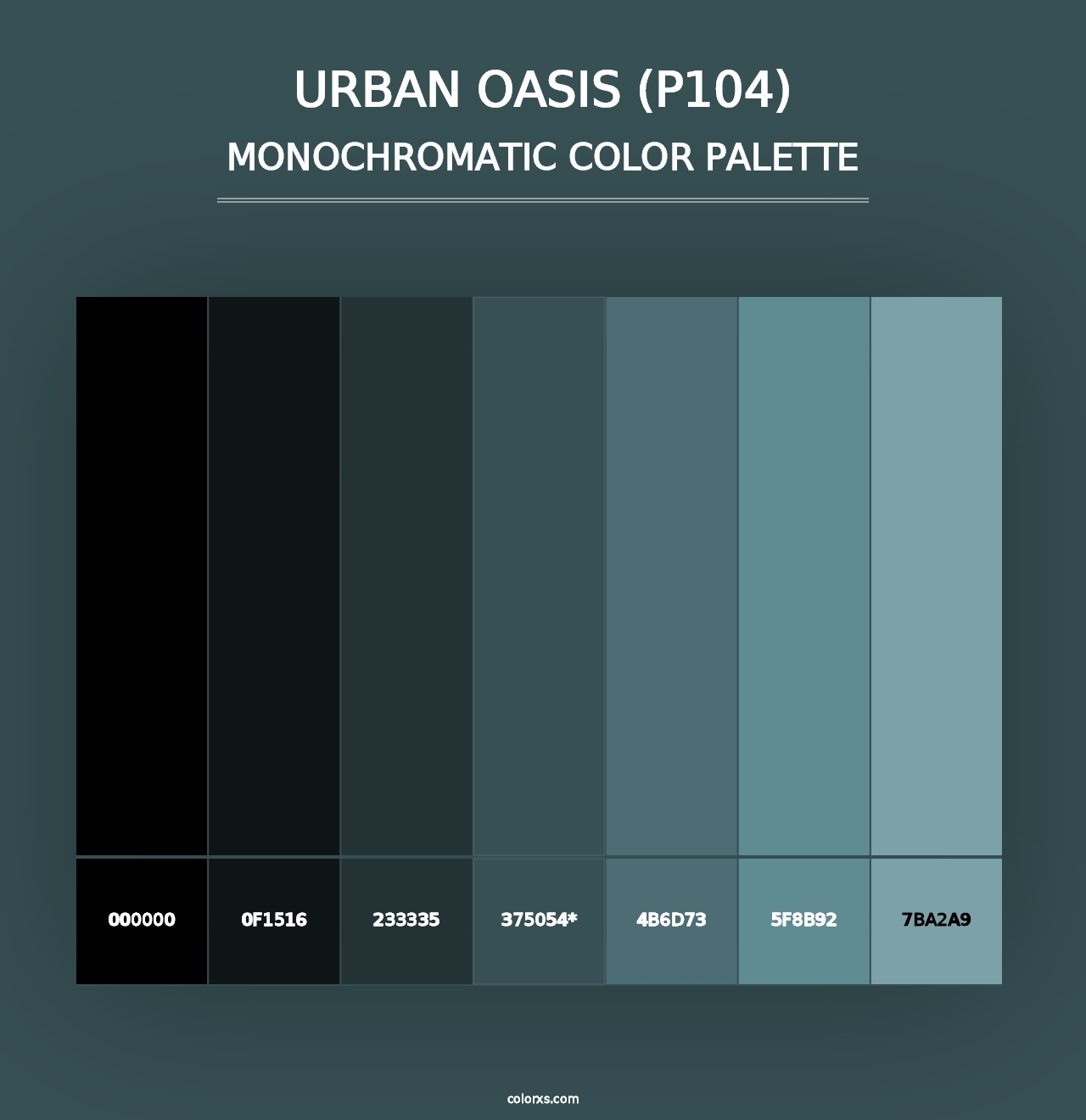 Urban Oasis (P104) - Monochromatic Color Palette