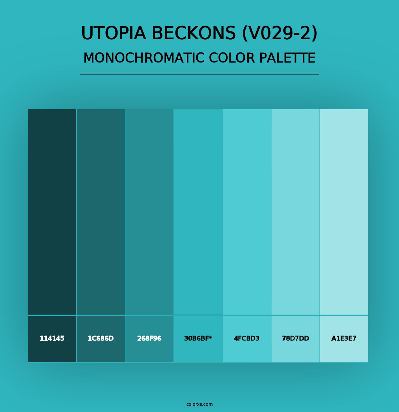 Utopia Beckons (V029-2) - Monochromatic Color Palette