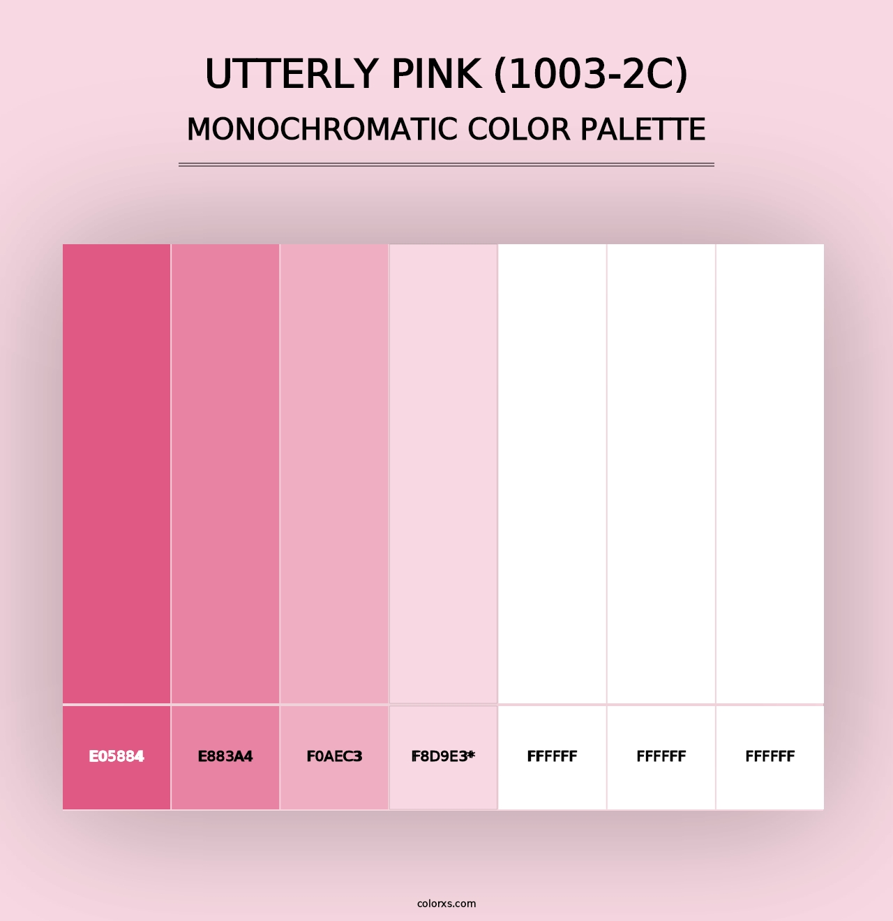 Utterly Pink (1003-2C) - Monochromatic Color Palette