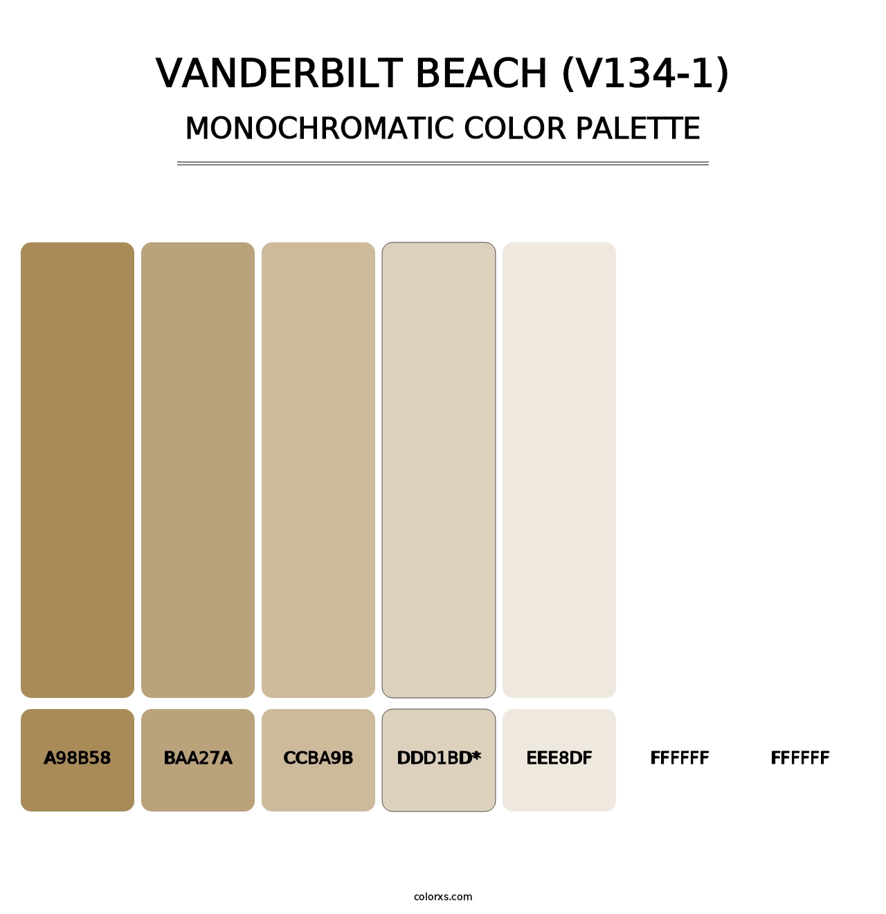 Vanderbilt Beach (V134-1) - Monochromatic Color Palette