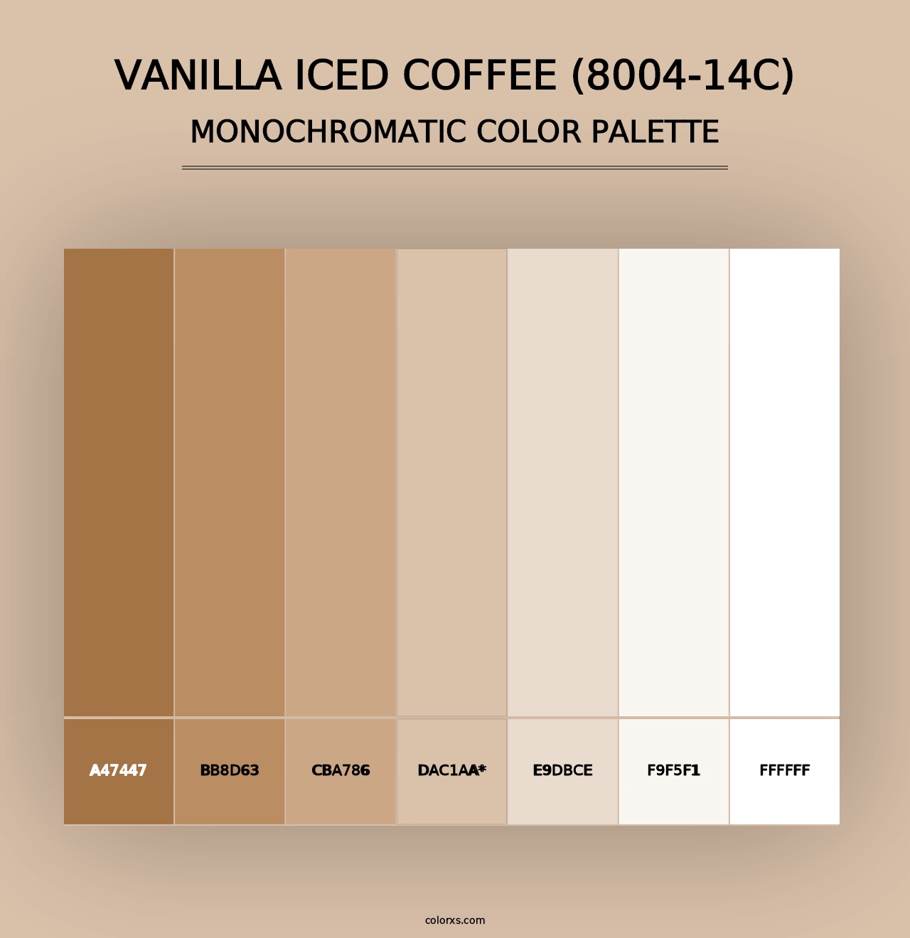 Vanilla Iced Coffee (8004-14C) - Monochromatic Color Palette