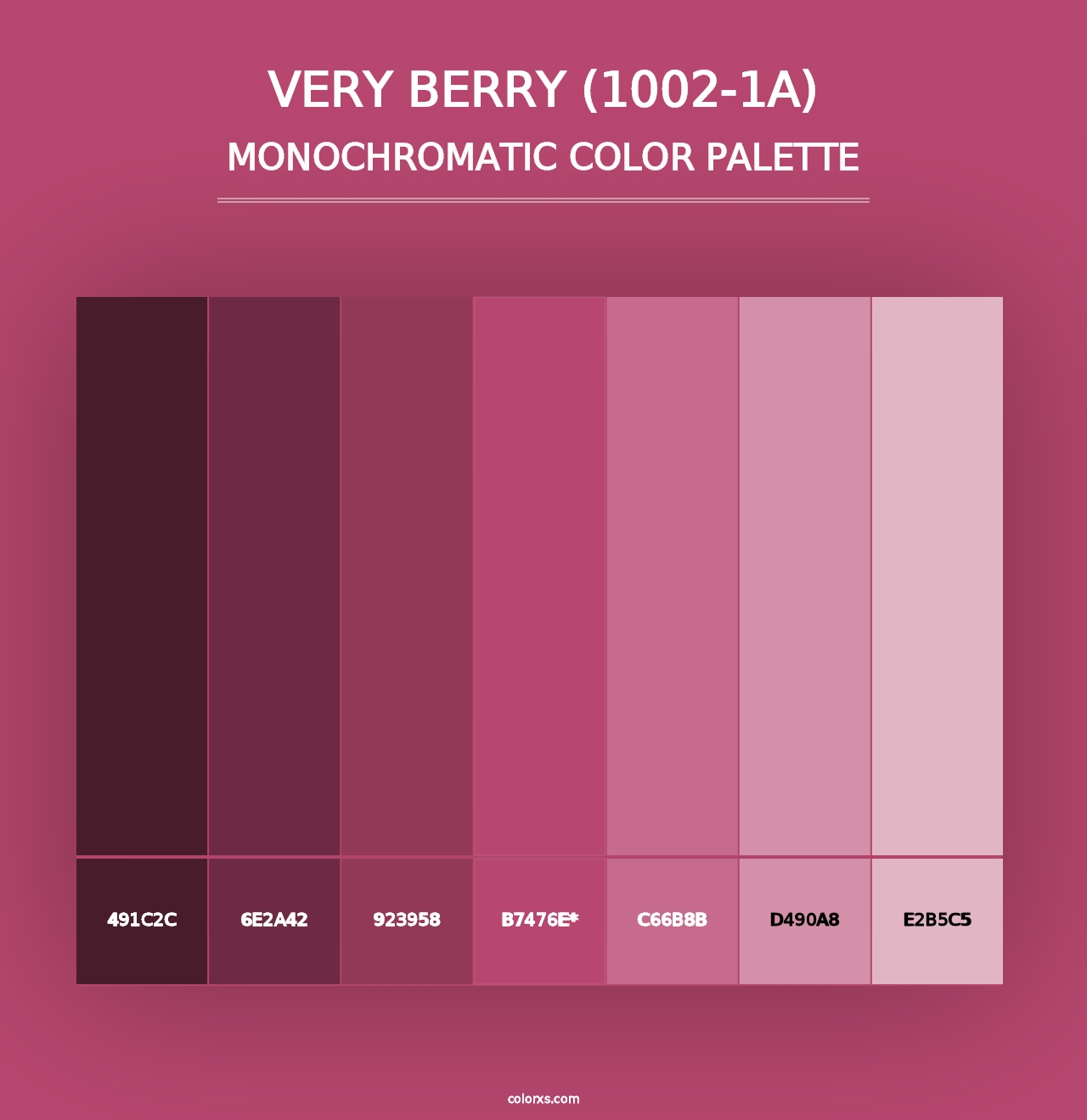 Very Berry (1002-1A) - Monochromatic Color Palette