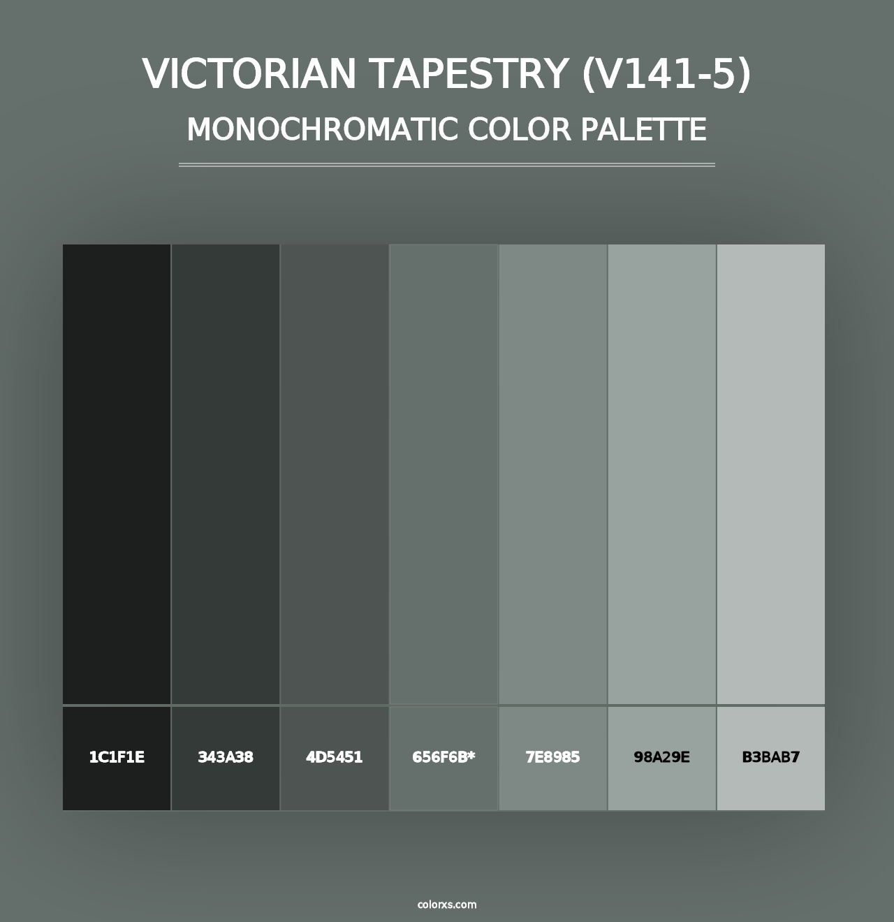 Victorian Tapestry (V141-5) - Monochromatic Color Palette