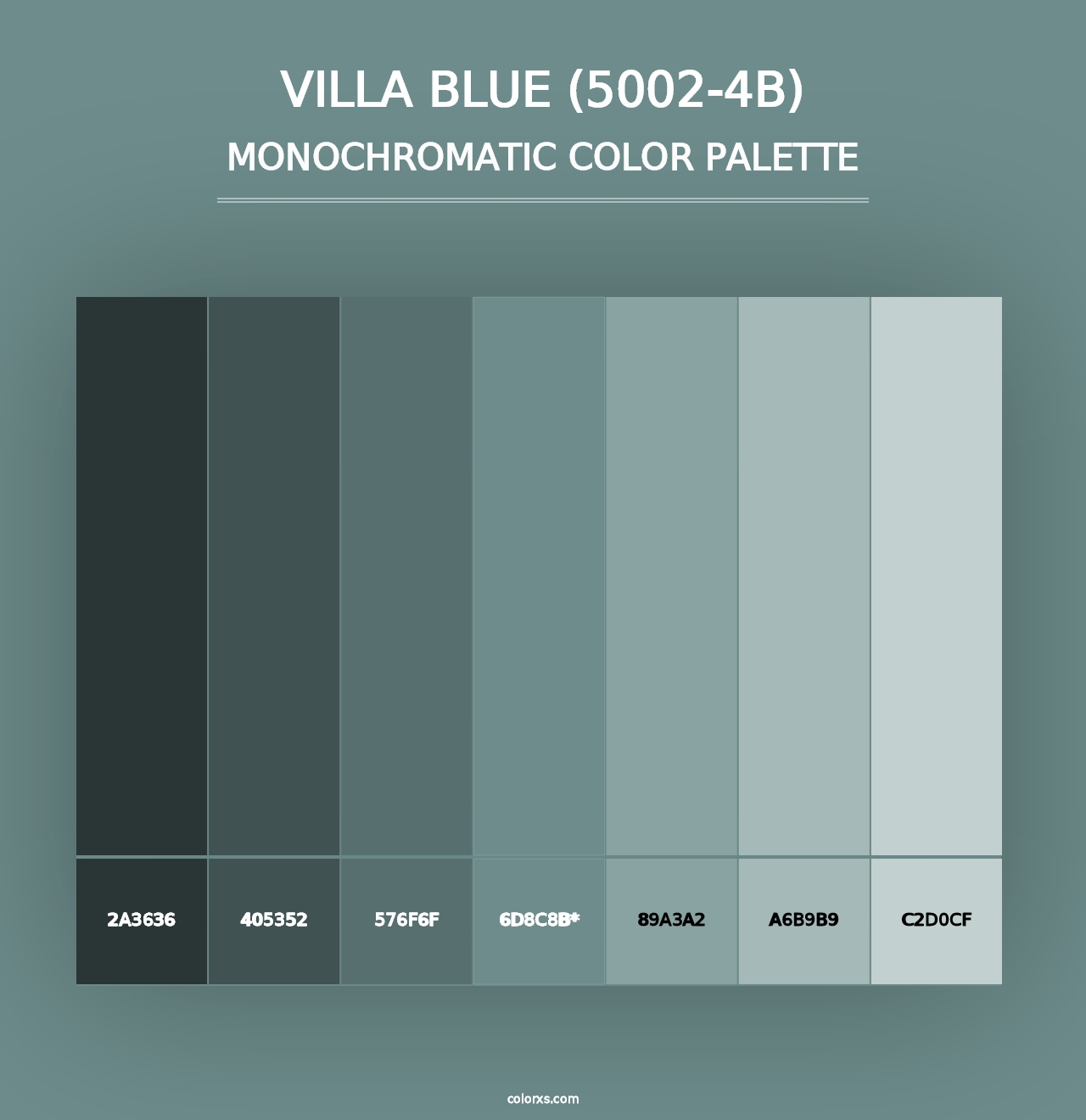 Villa Blue (5002-4B) - Monochromatic Color Palette