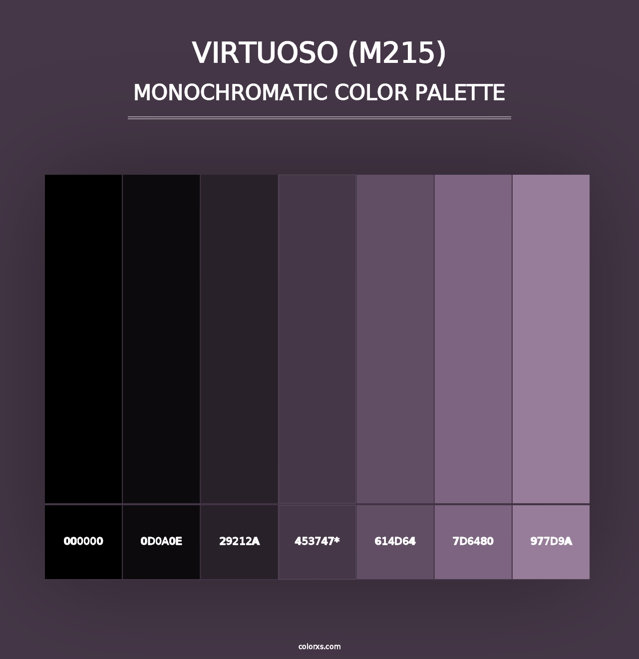 Virtuoso (M215) - Monochromatic Color Palette