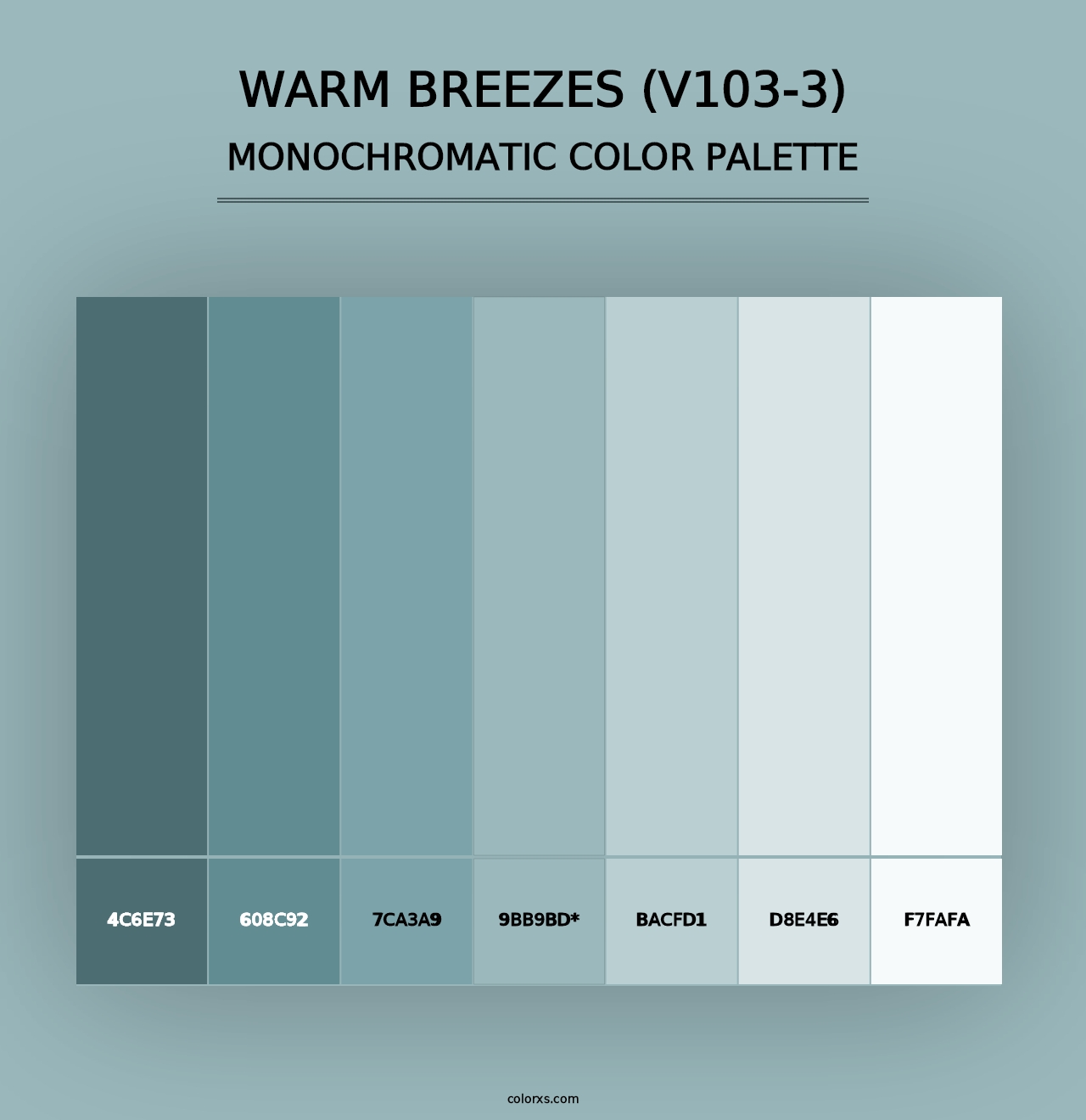 Warm Breezes (V103-3) - Monochromatic Color Palette