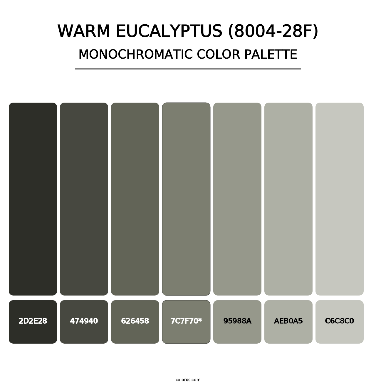 Warm Eucalyptus (8004-28F) - Monochromatic Color Palette