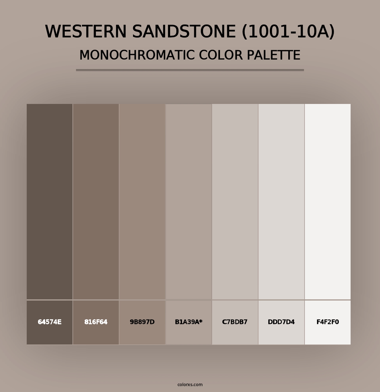 Western Sandstone (1001-10A) - Monochromatic Color Palette