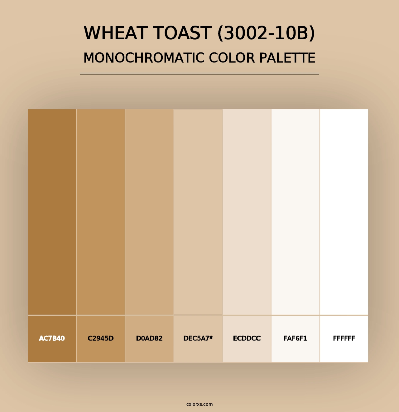 Wheat Toast (3002-10B) - Monochromatic Color Palette