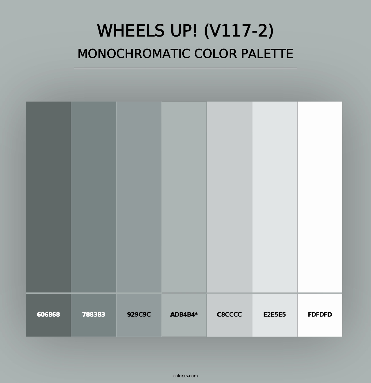 Wheels Up! (V117-2) - Monochromatic Color Palette