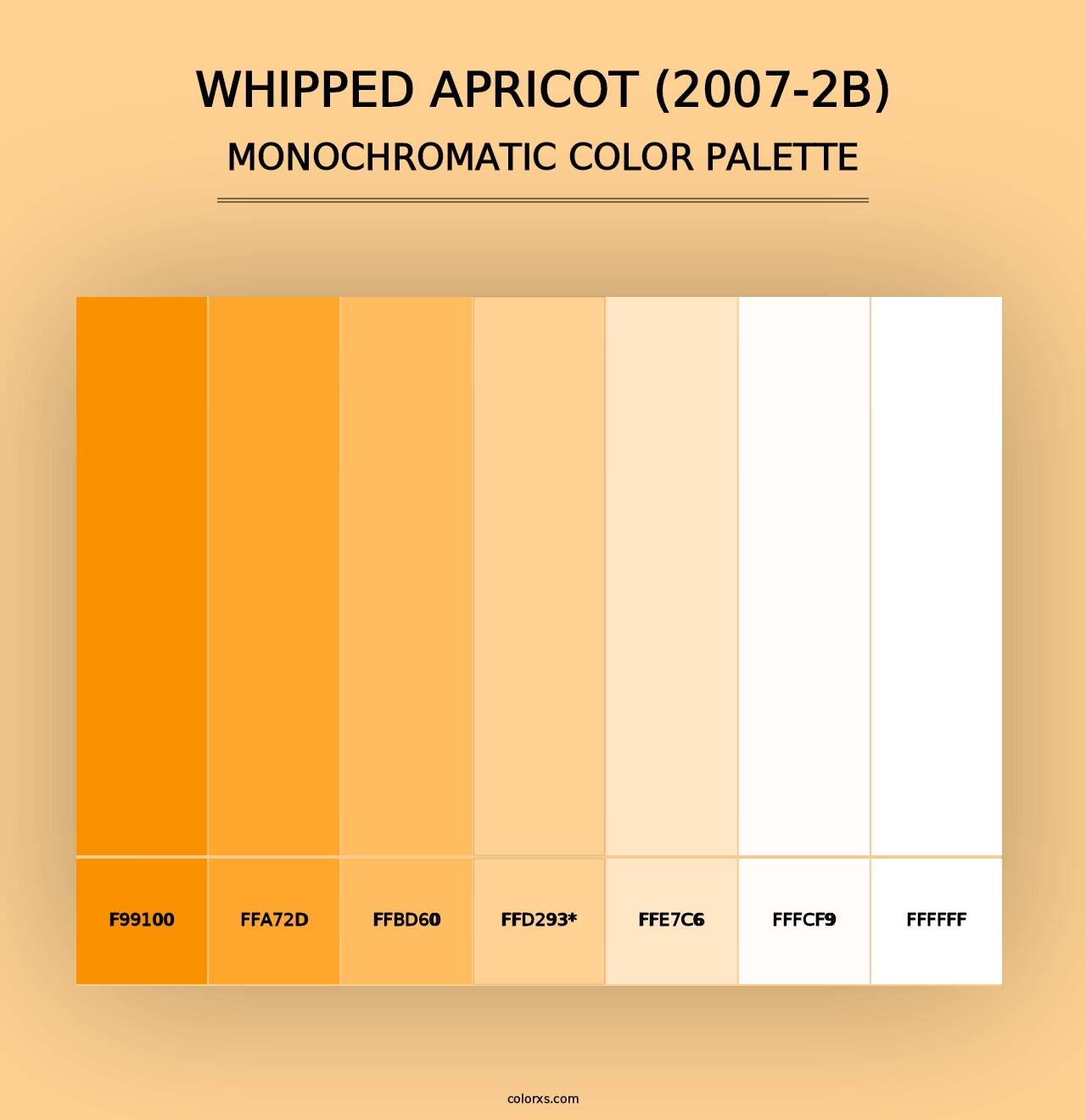 Whipped Apricot (2007-2B) - Monochromatic Color Palette