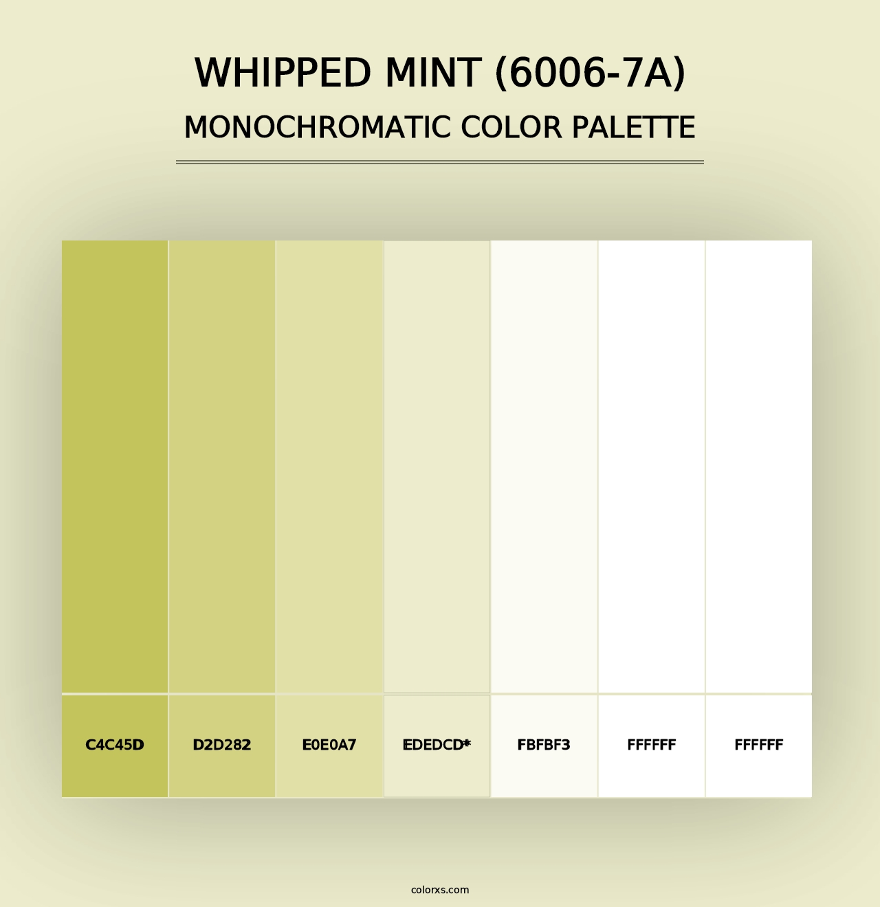 Whipped Mint (6006-7A) - Monochromatic Color Palette