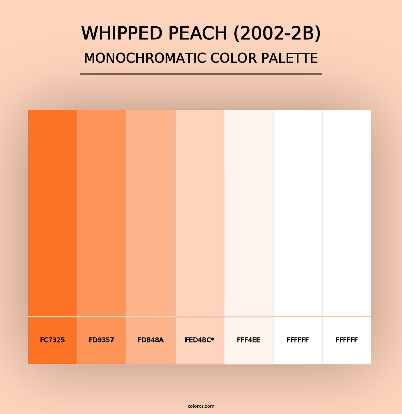 Whipped Peach (2002-2B) - Monochromatic Color Palette