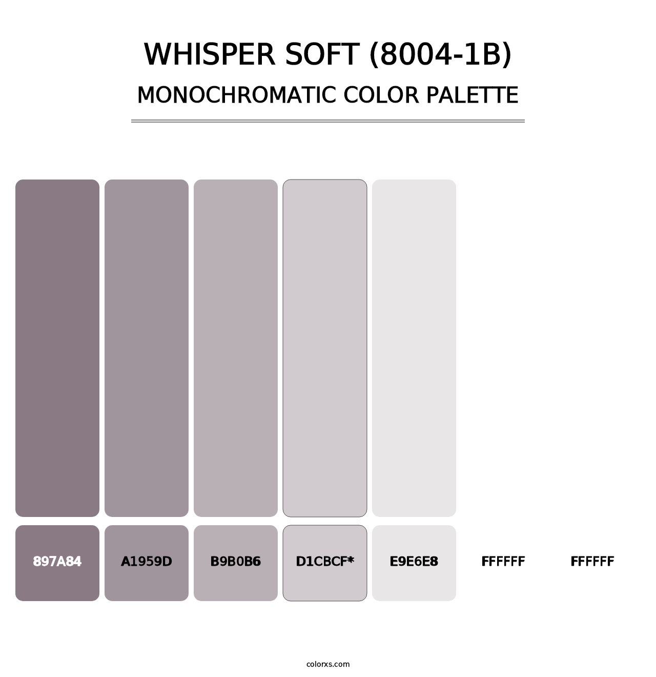 Whisper Soft (8004-1B) - Monochromatic Color Palette