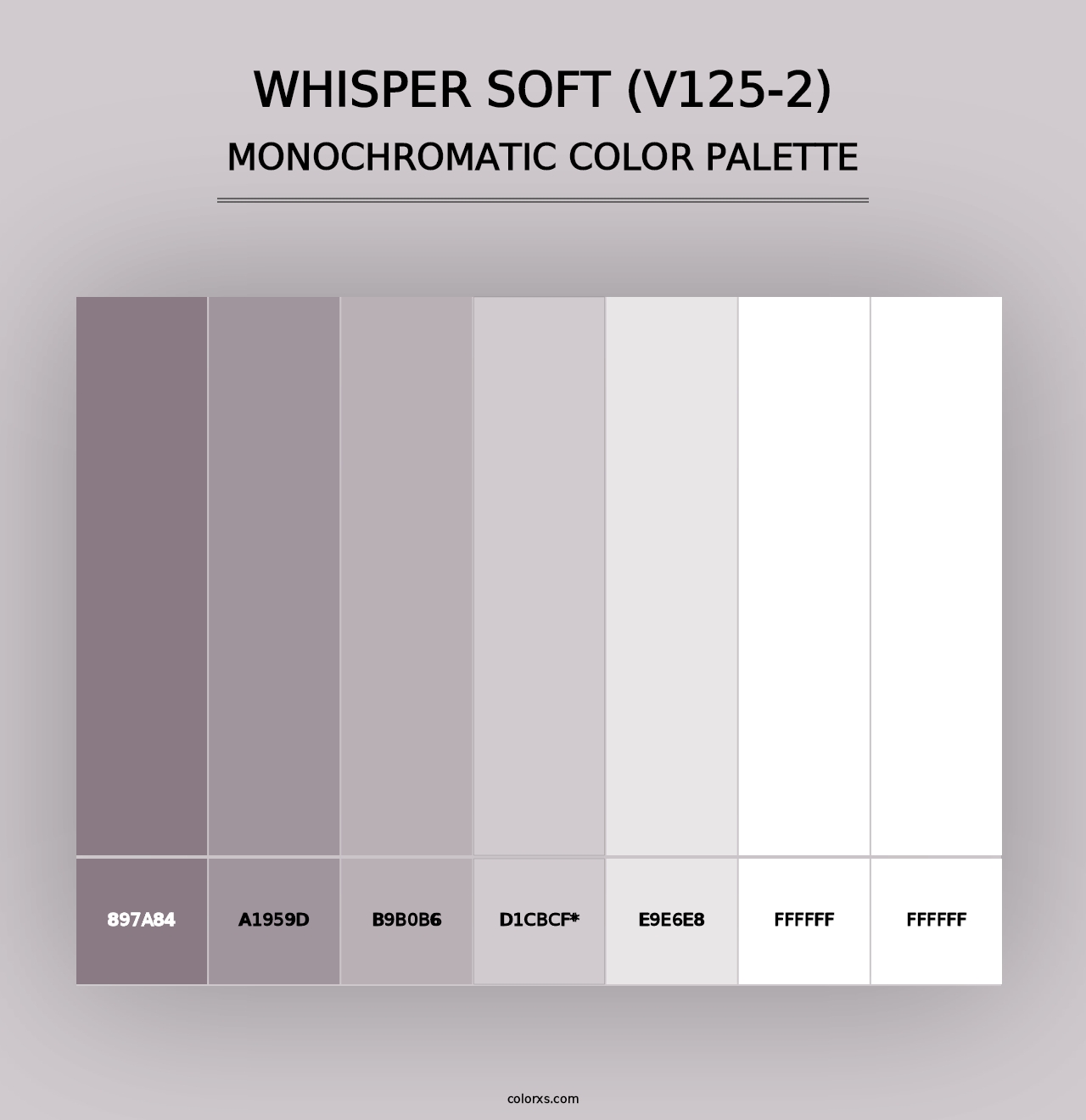 Whisper Soft (V125-2) - Monochromatic Color Palette