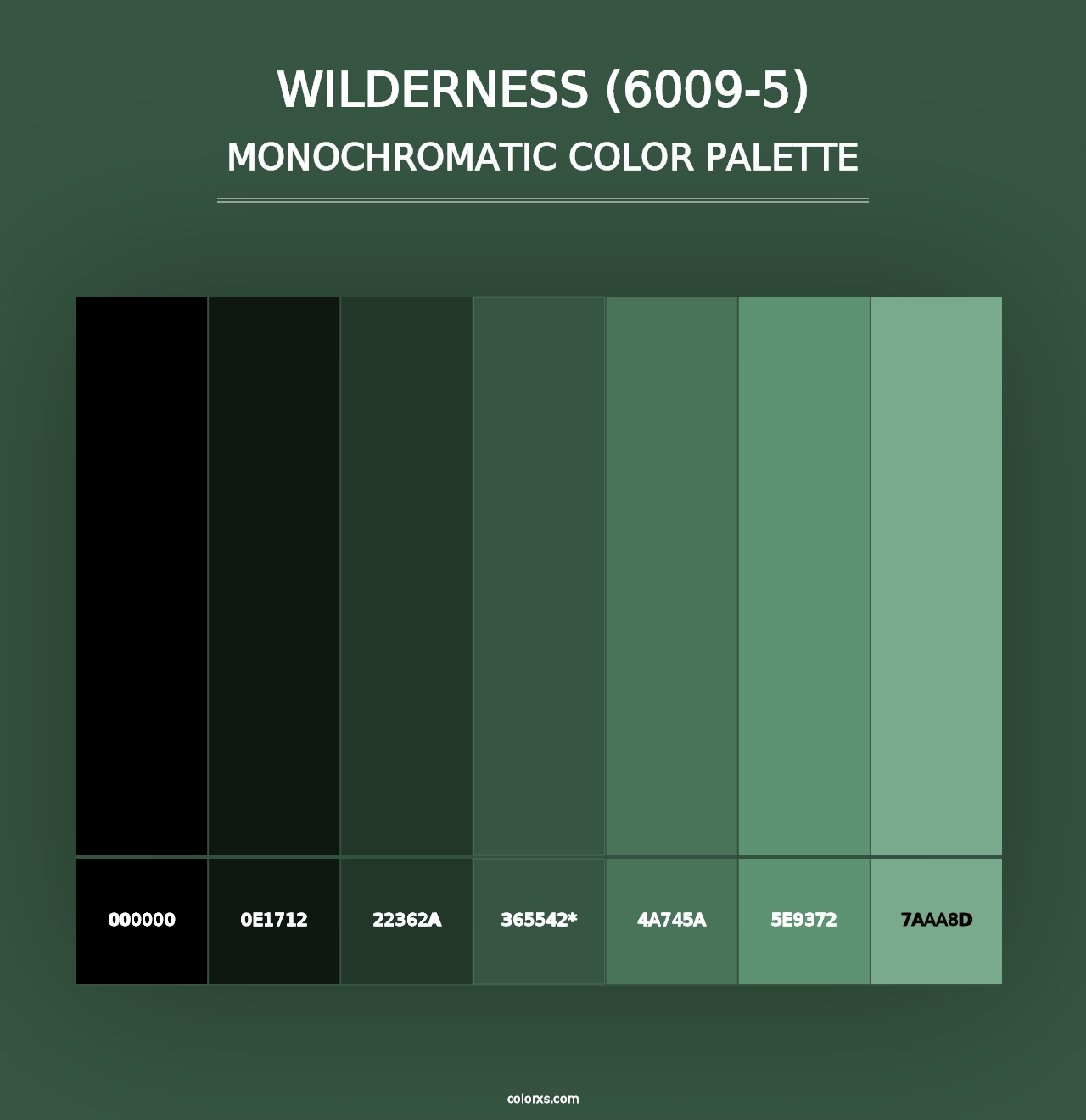 Wilderness (6009-5) - Monochromatic Color Palette