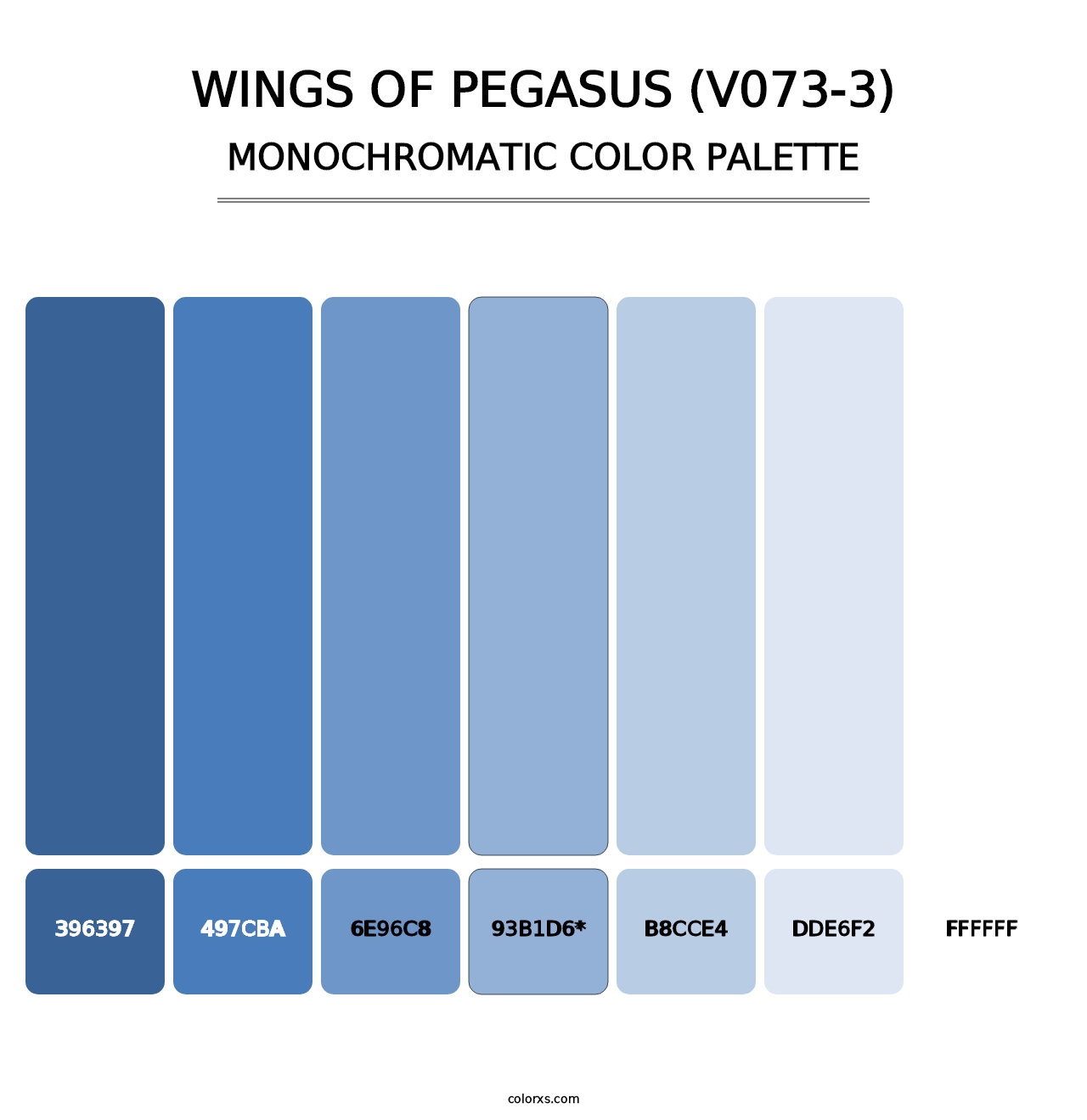 Wings of Pegasus (V073-3) - Monochromatic Color Palette