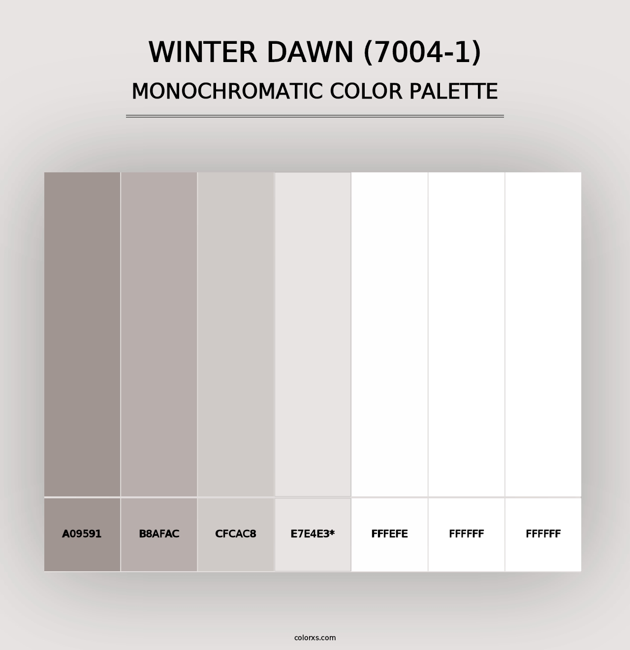 Winter Dawn (7004-1) - Monochromatic Color Palette