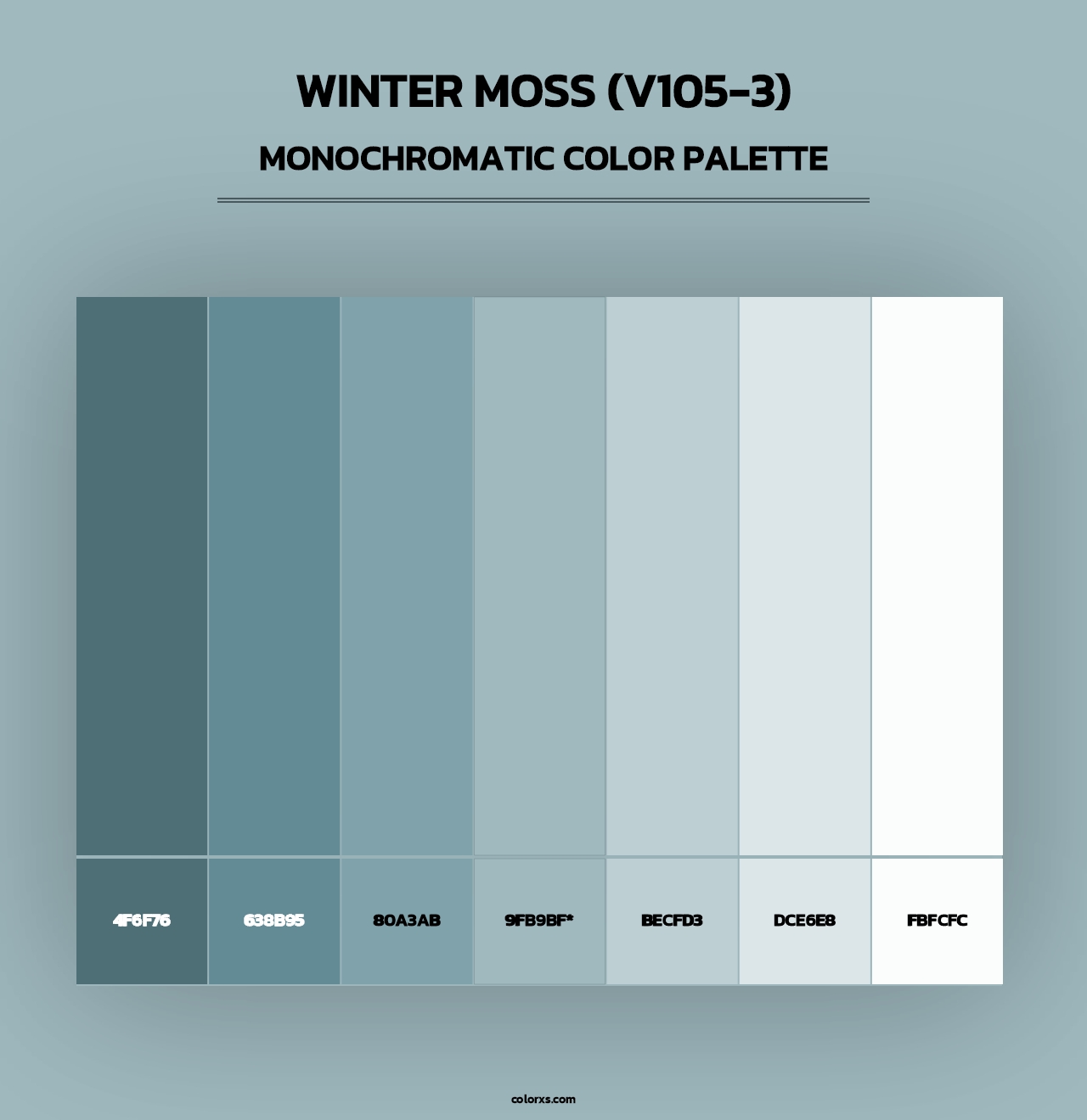 Winter Moss (V105-3) - Monochromatic Color Palette