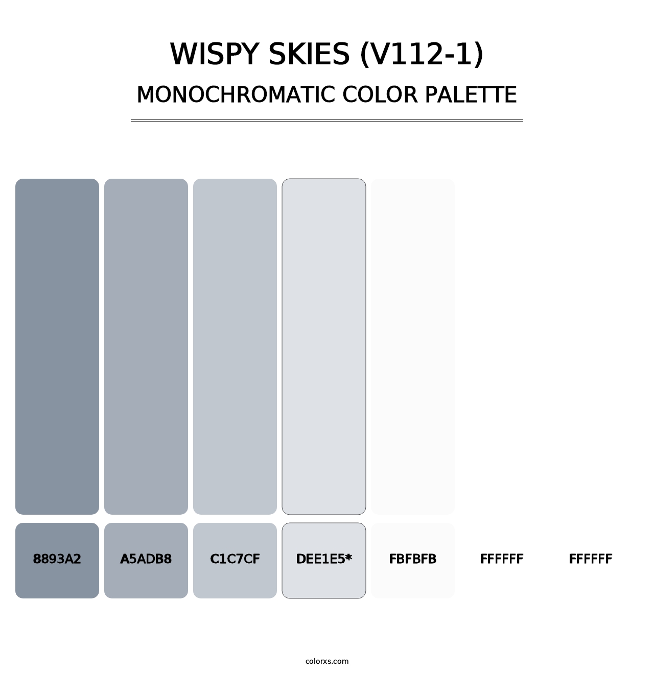 Wispy Skies (V112-1) - Monochromatic Color Palette