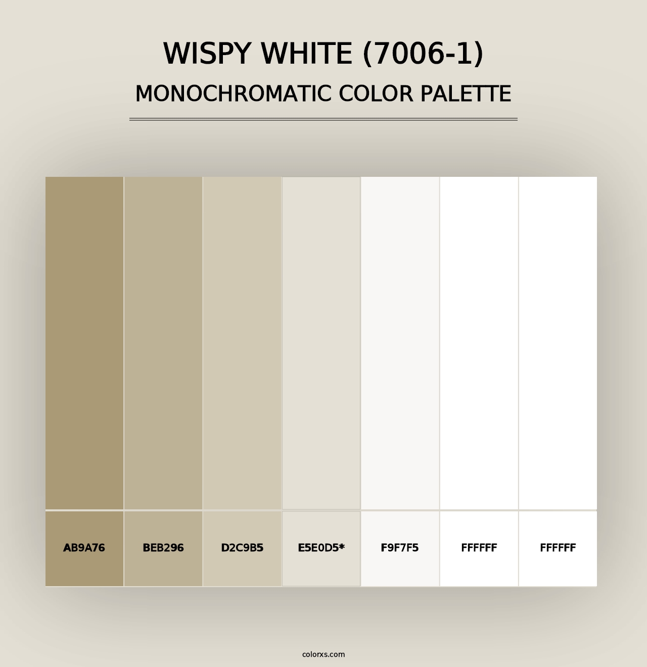 Wispy White (7006-1) - Monochromatic Color Palette