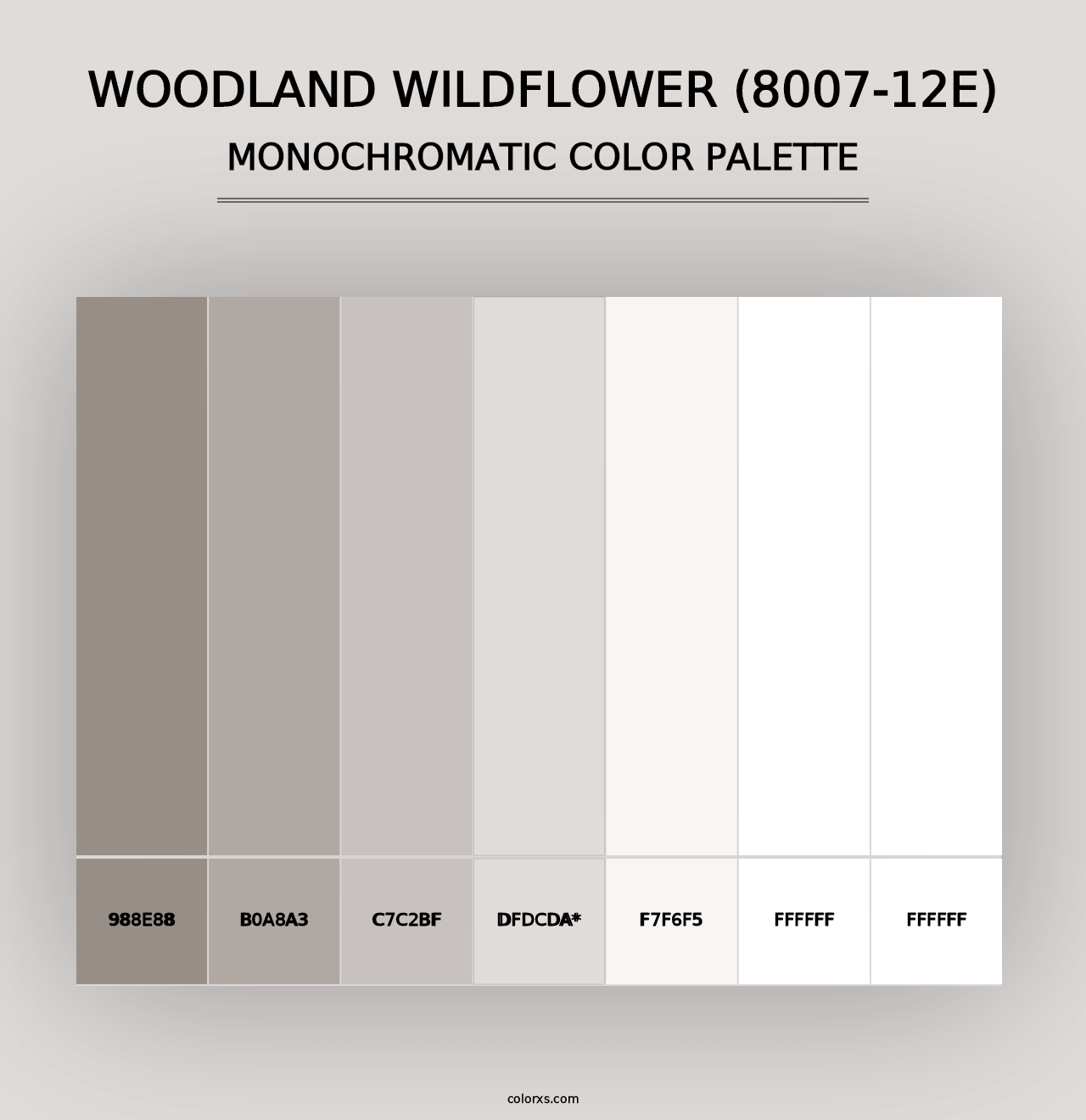 Woodland Wildflower (8007-12E) - Monochromatic Color Palette