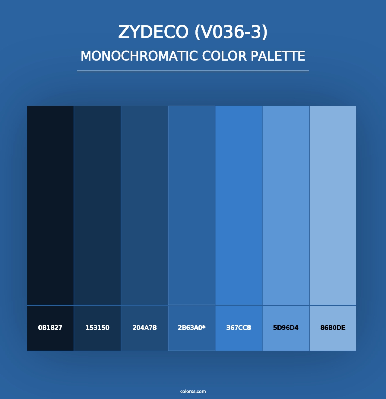 Zydeco (V036-3) - Monochromatic Color Palette